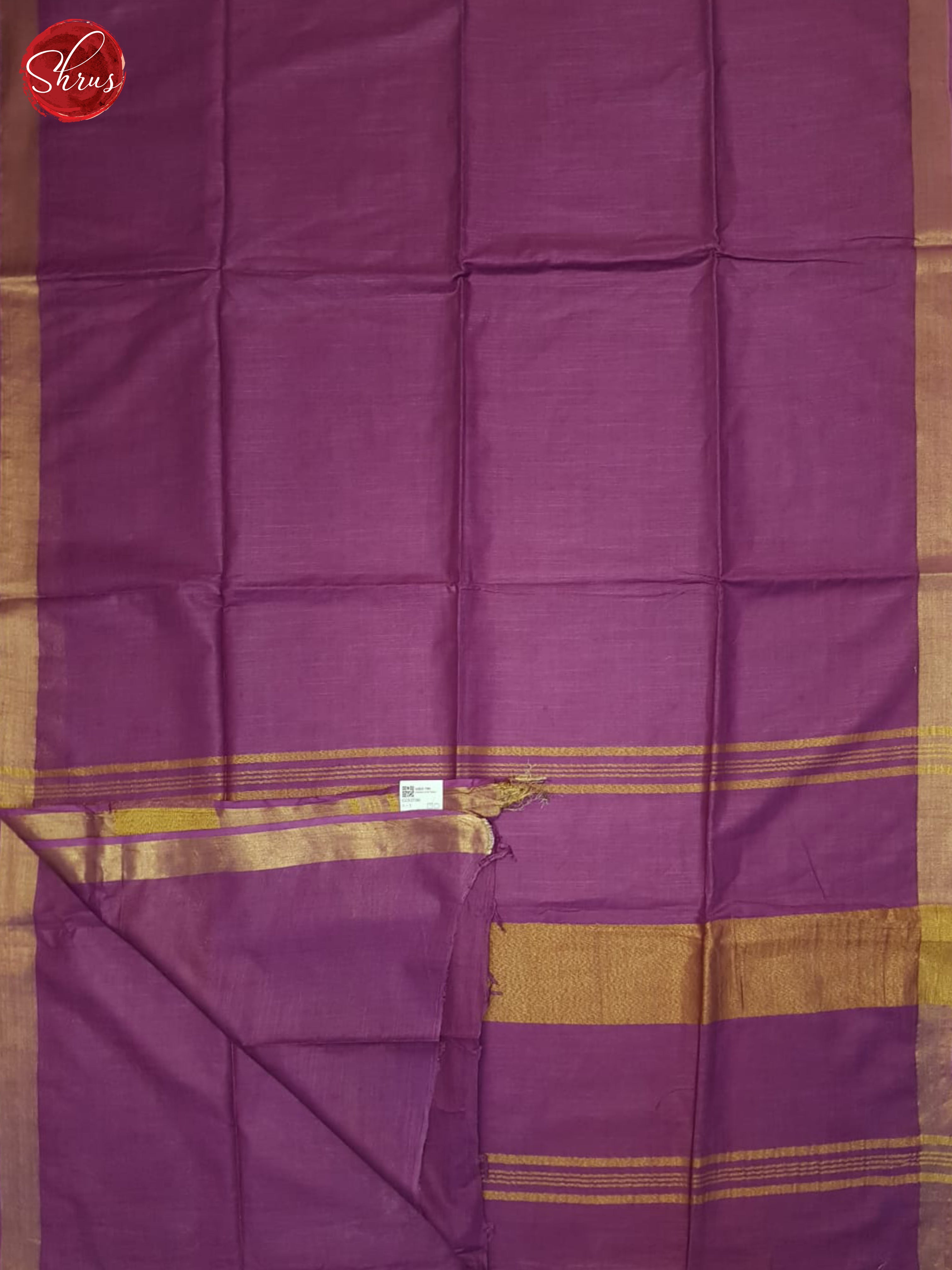 Purple(Single Tone)- Linen Cotton Saree - Shop on ShrusEternity.com