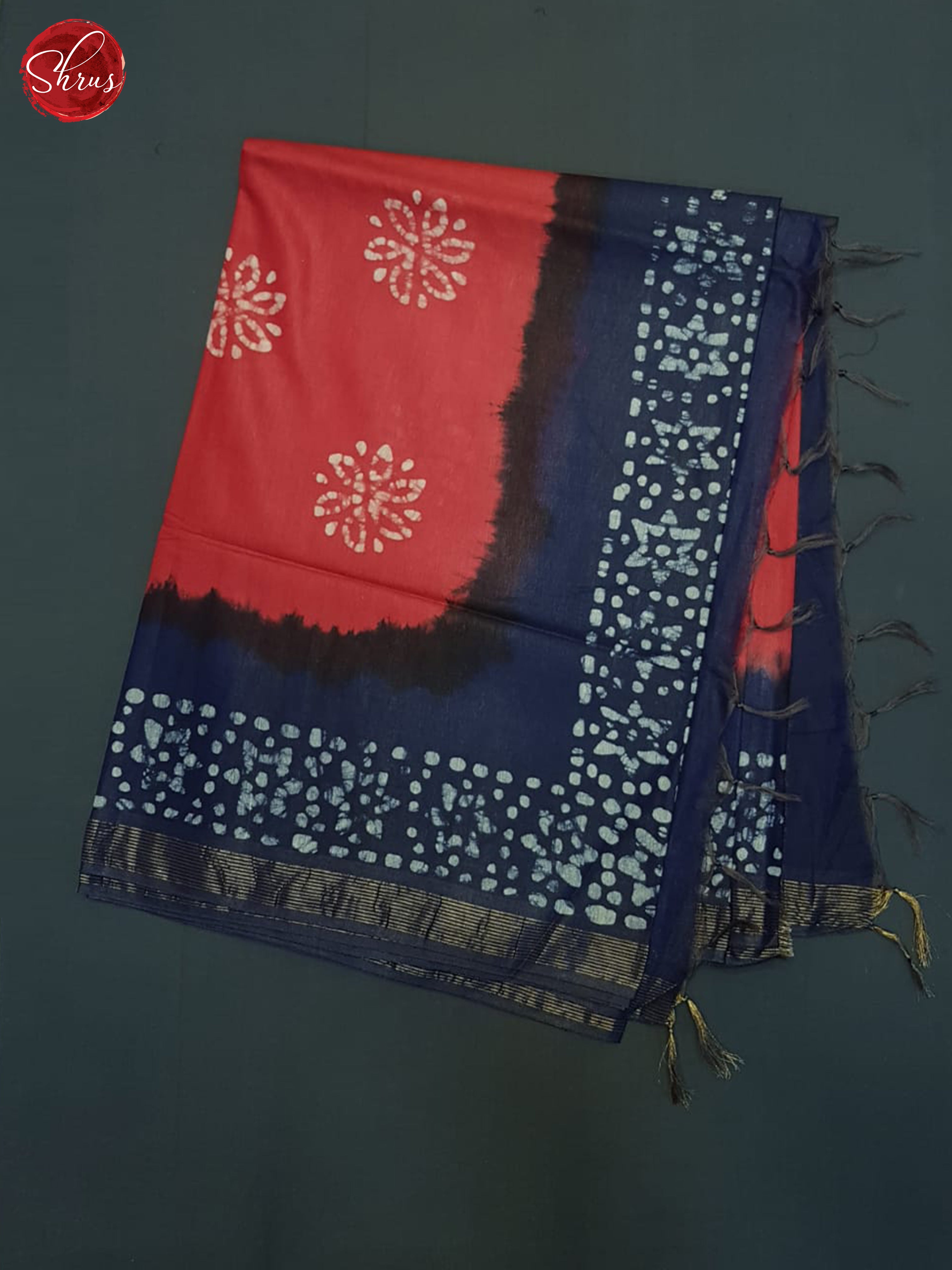 REd & Blue - Bhatik Saree - Shop on ShrusEternity.com