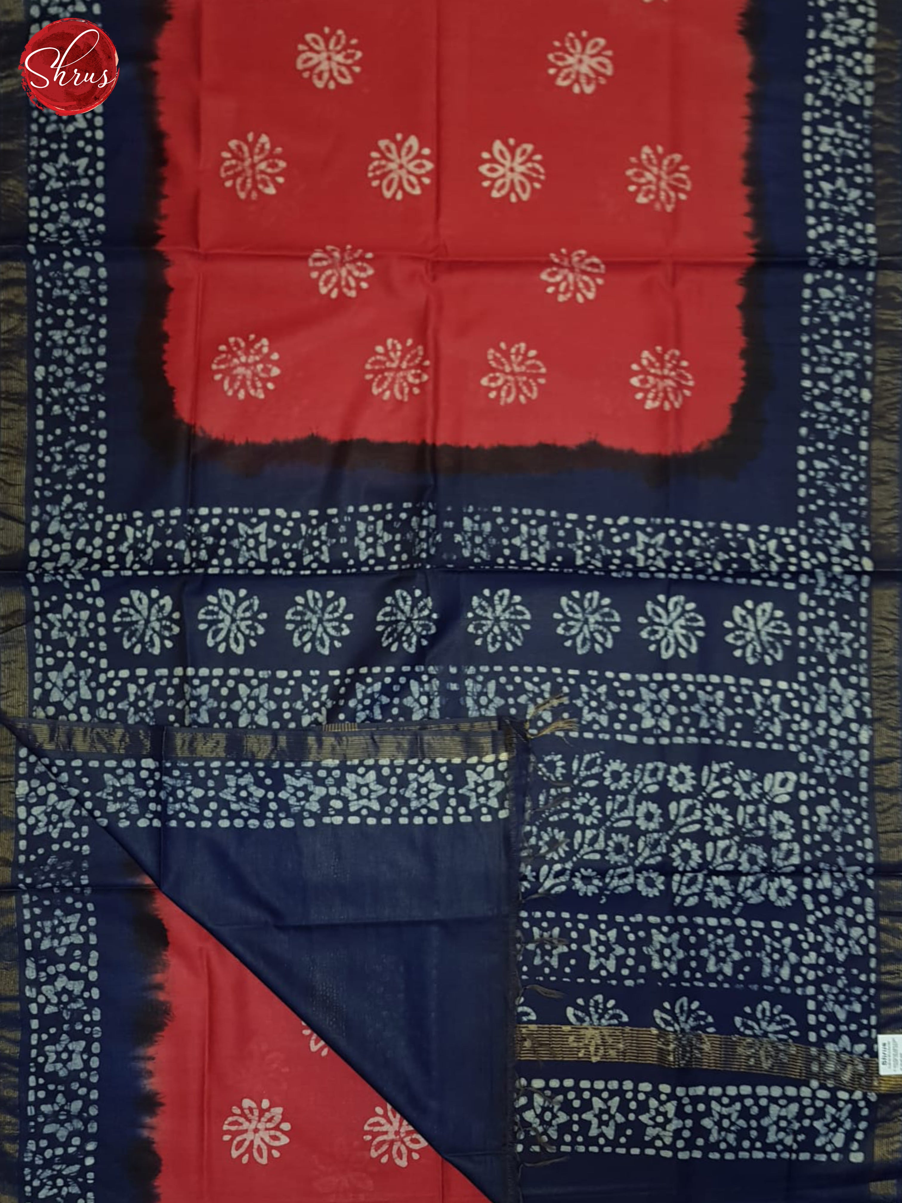 REd & Blue - Bhatik Saree - Shop on ShrusEternity.com