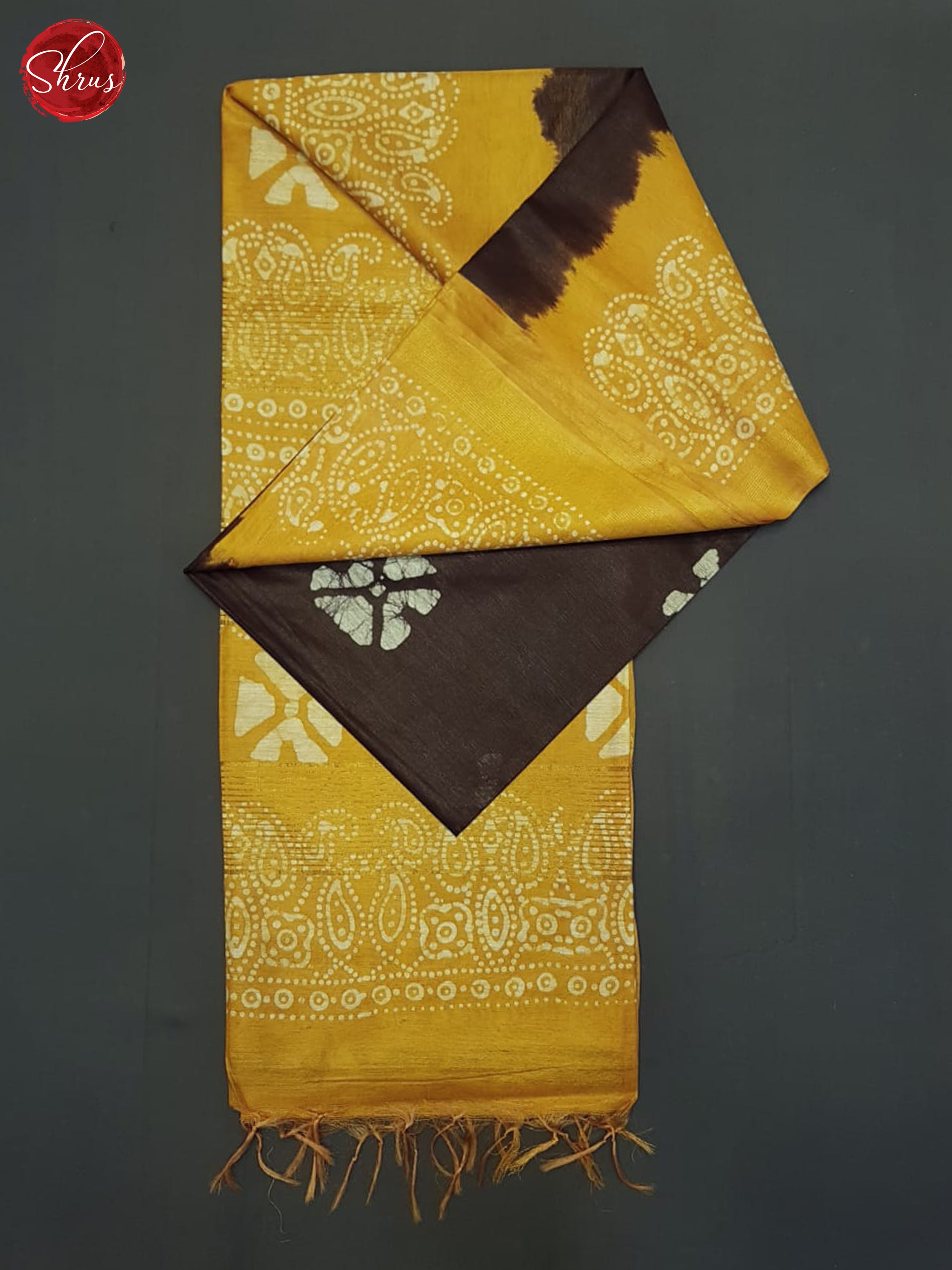 Brown & Mustard - Bhatik Saree - Shop on ShrusEternity.com