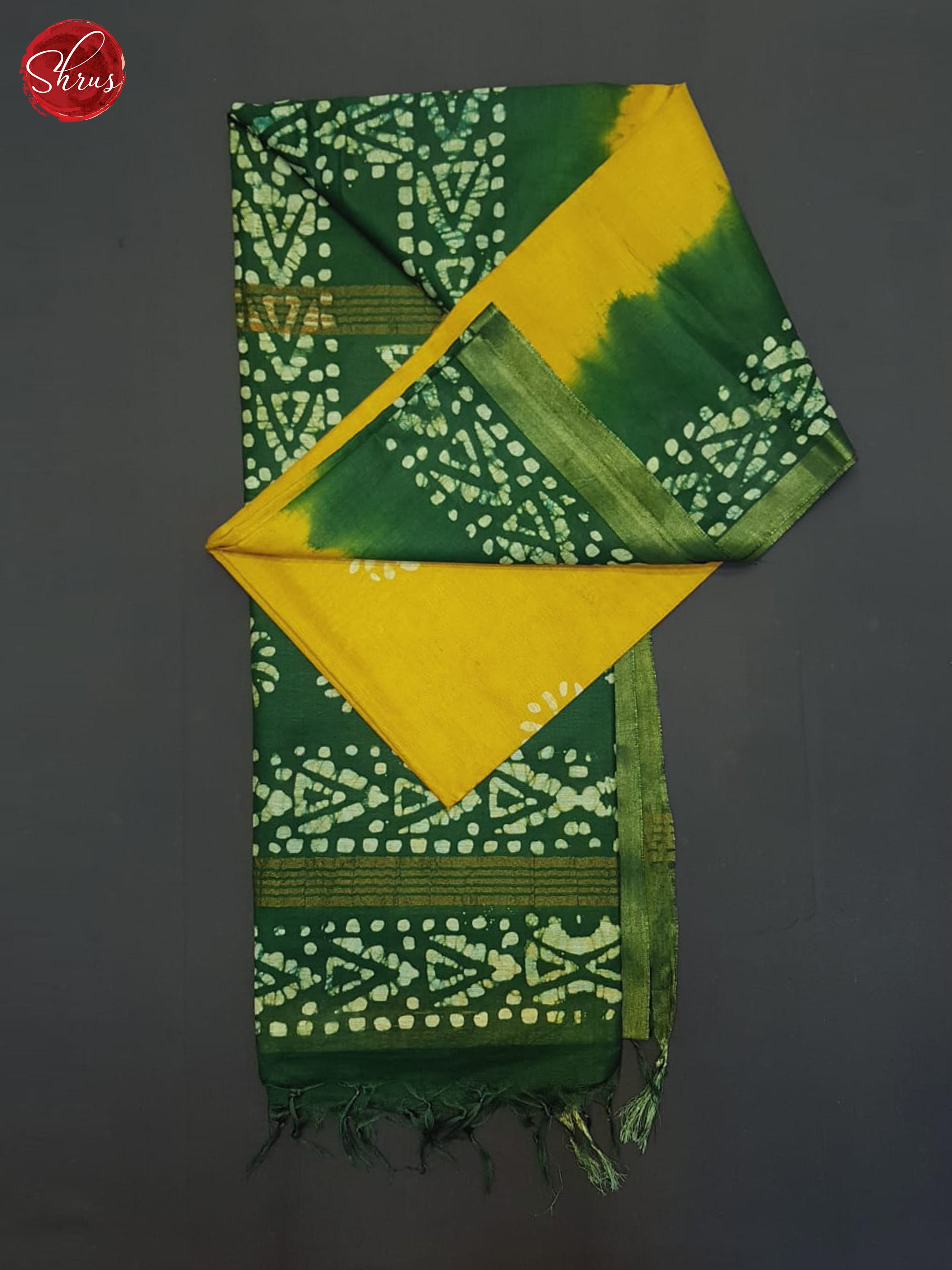 Yellow & Green - Bhatik Saree