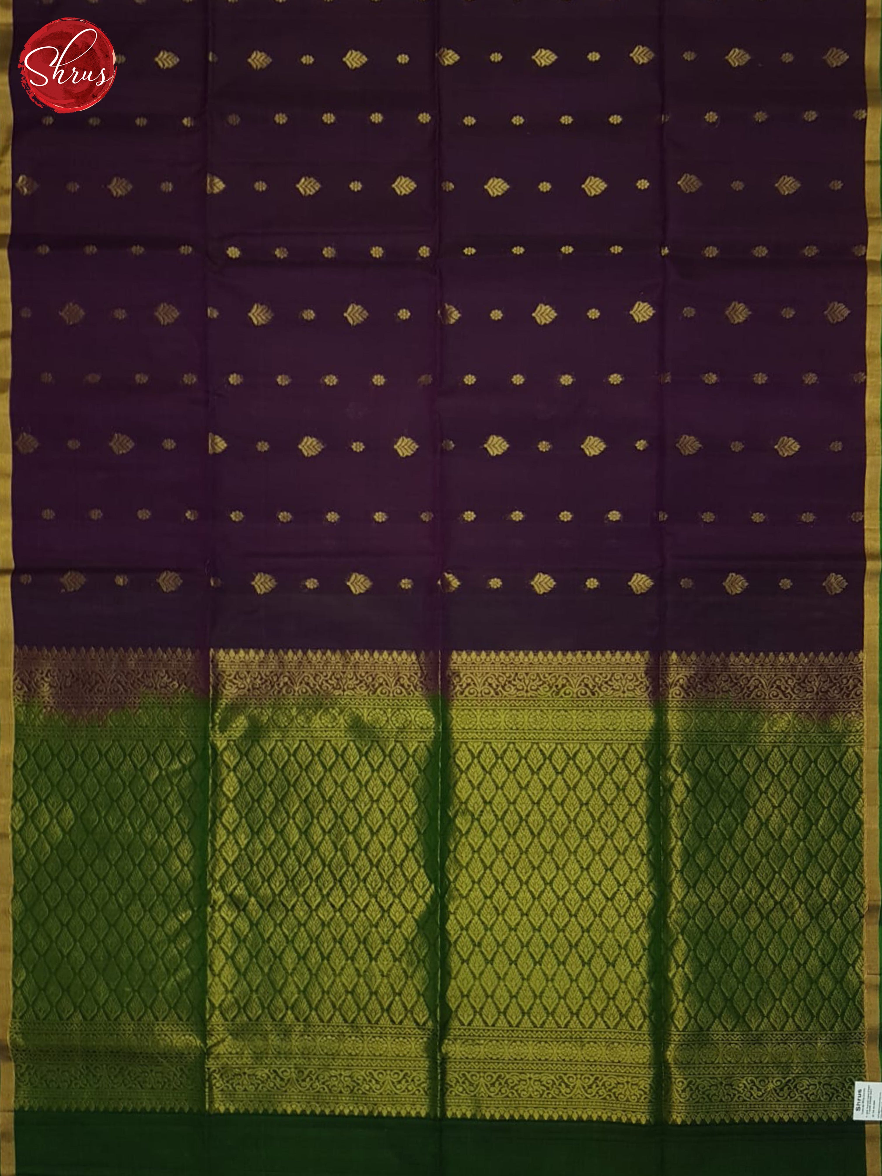 Violet & Green - Silk Cotton Saree - Shop on ShrusEternity.com