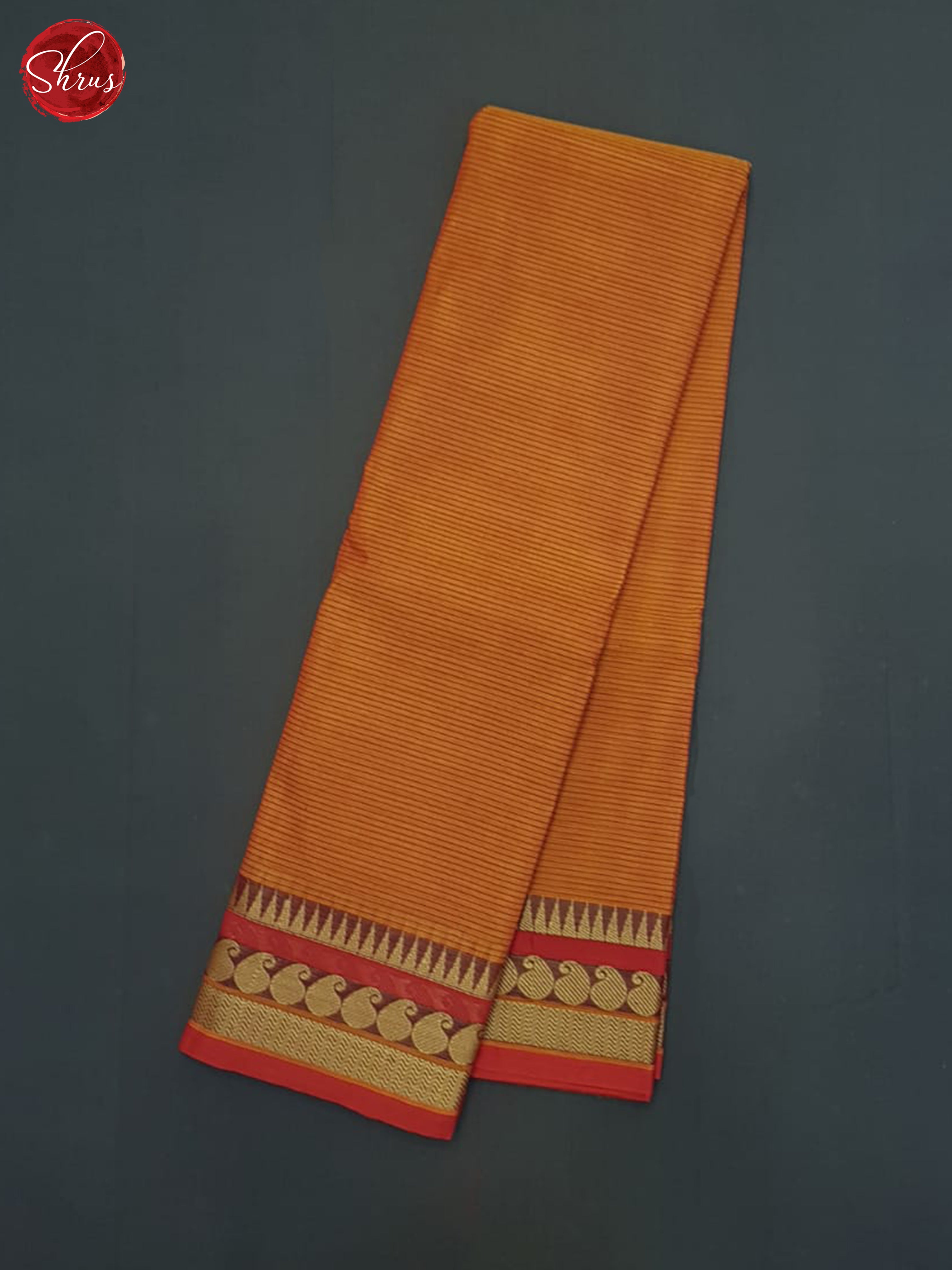 Orange & Red - Chettinad Cotton Saree - Shop on ShrusEternity.com