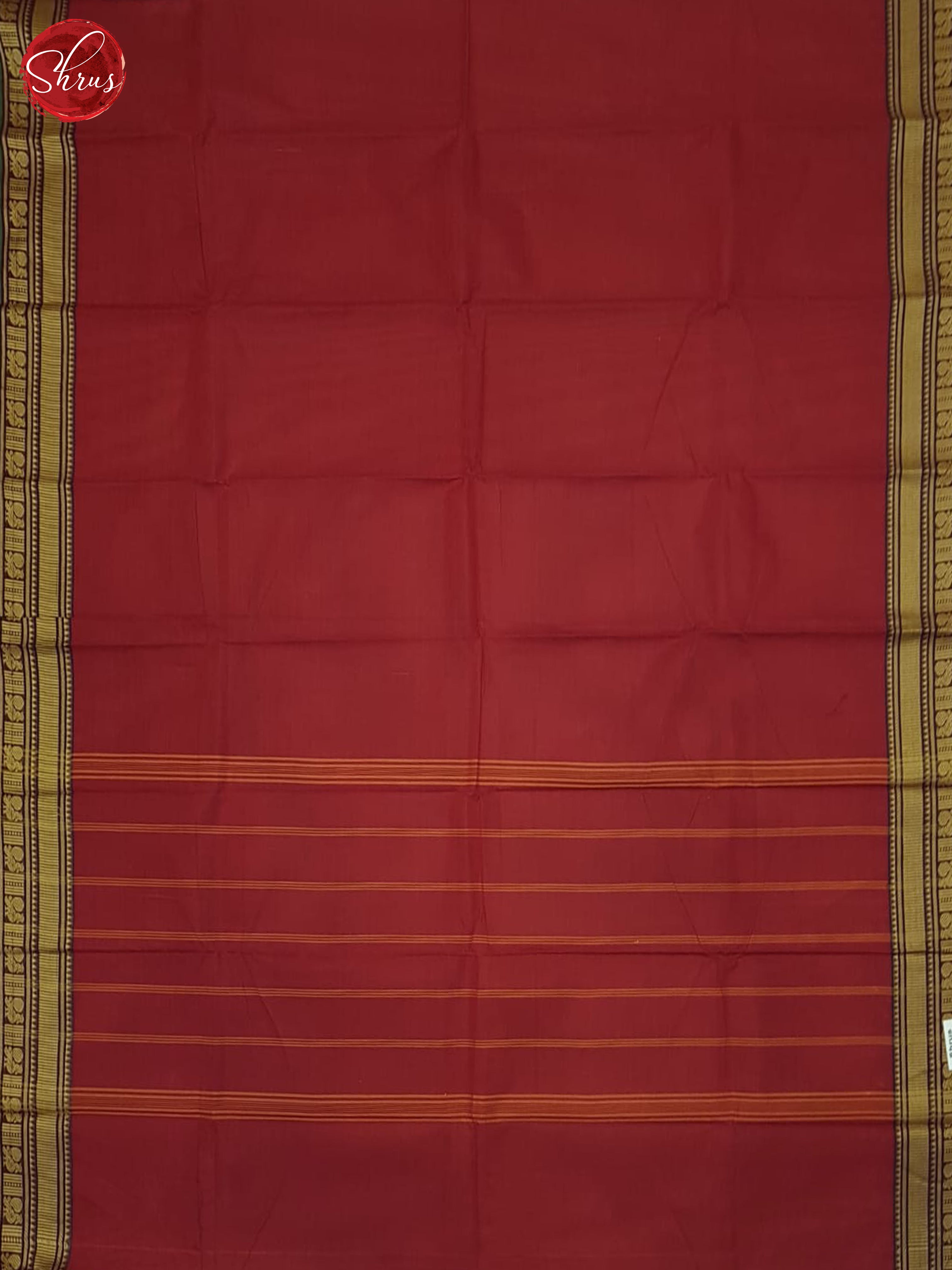 Red & Green- Chettinad Cotton Saree - Shop on ShrusEternity.com