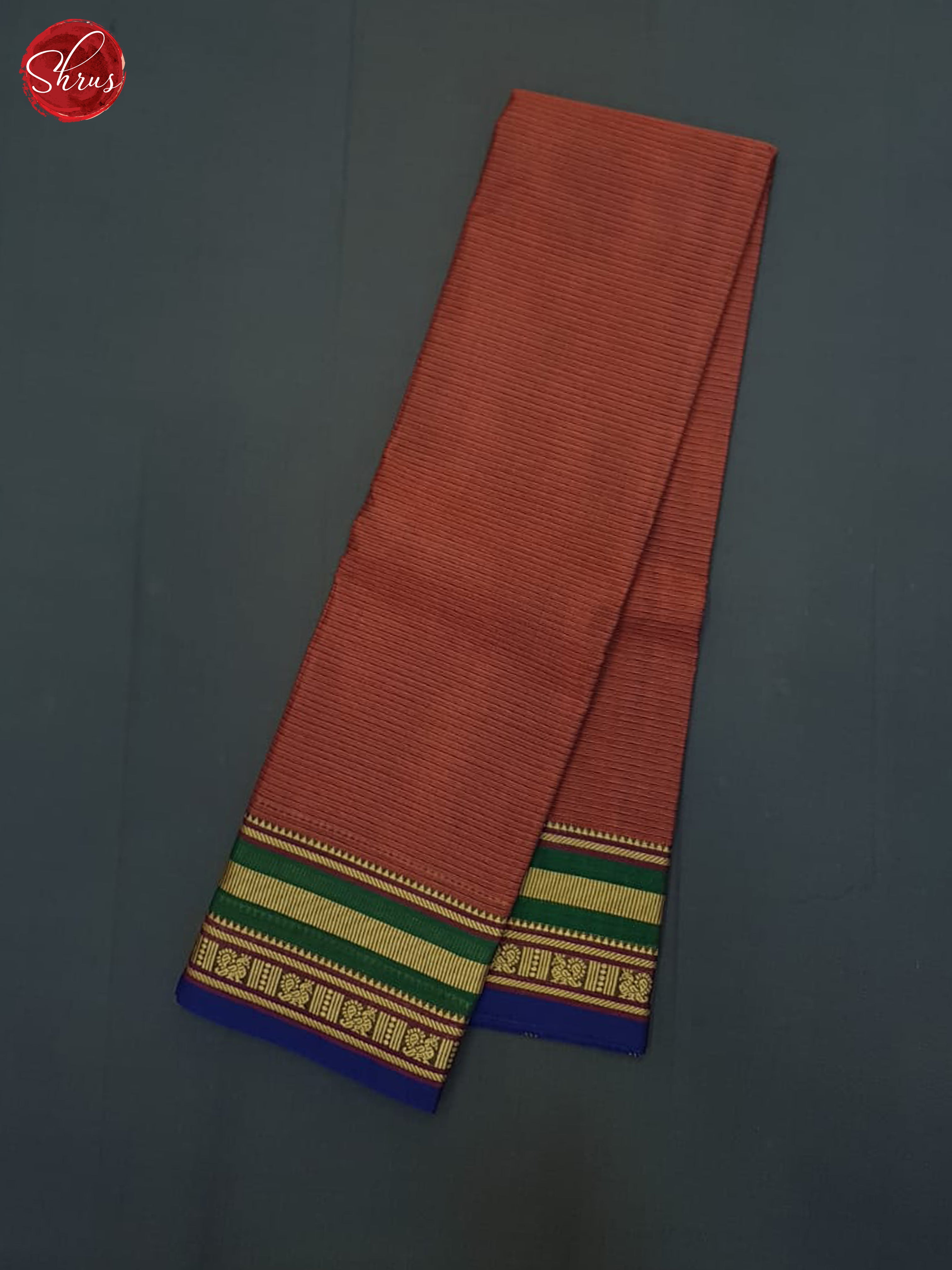 Arakku Maroon & Blue - Chettinad Cotton Saree - Shop on ShrusEternity.com