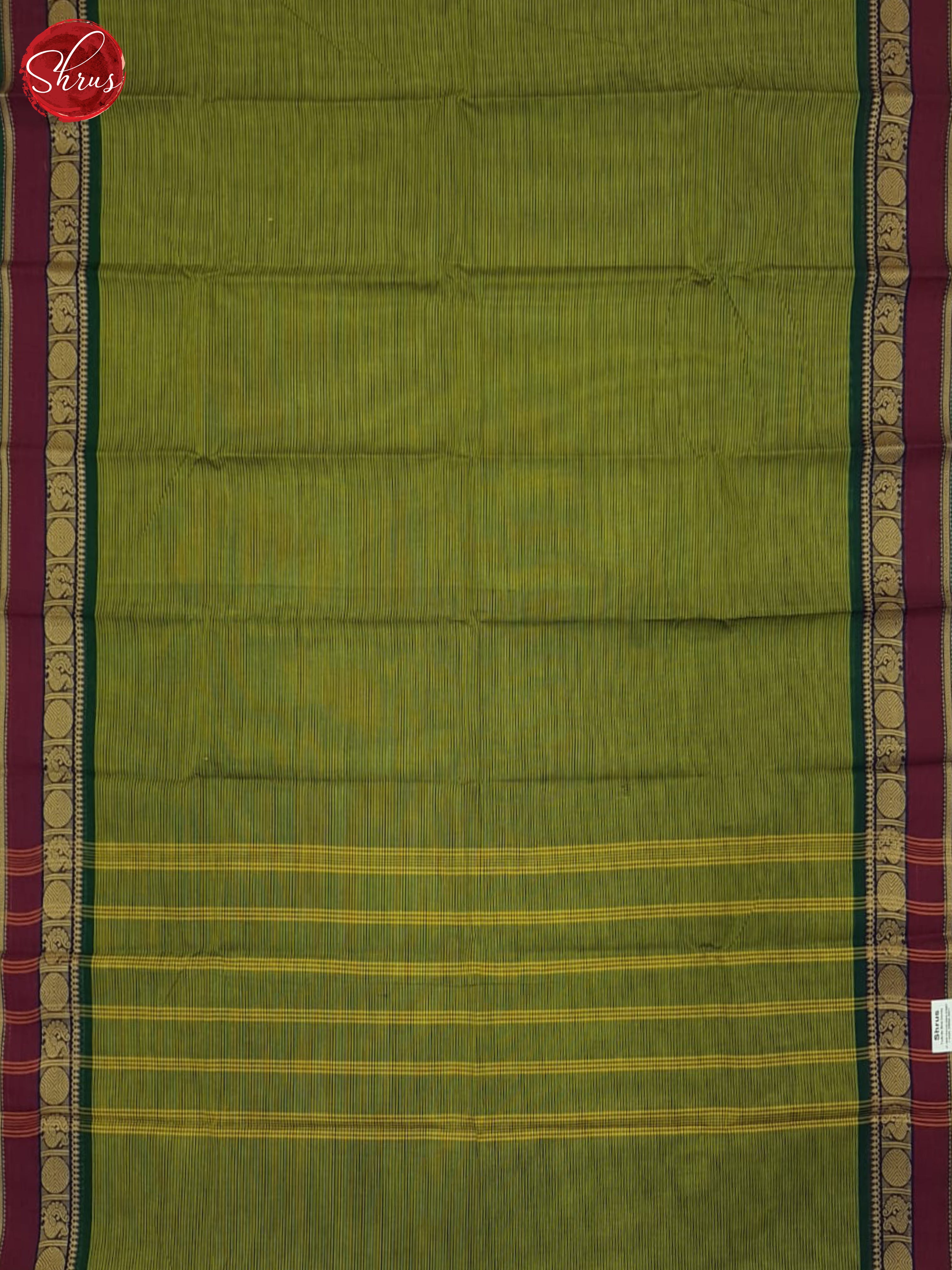 Green &  Wine- Chettinad Cotton Saree - Shop on ShrusEternity.com