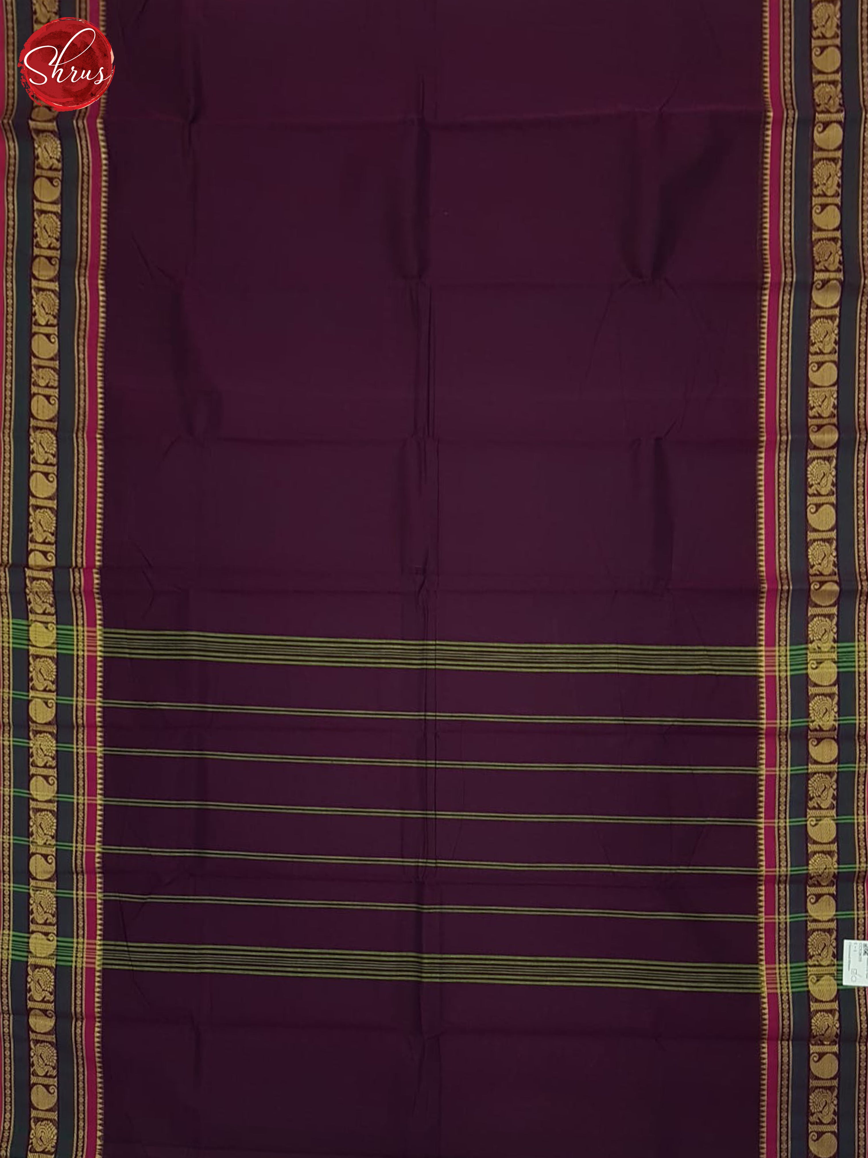 Wine   & Pink - Chettinad Cotton Saree - Shop on ShrusEternity.com