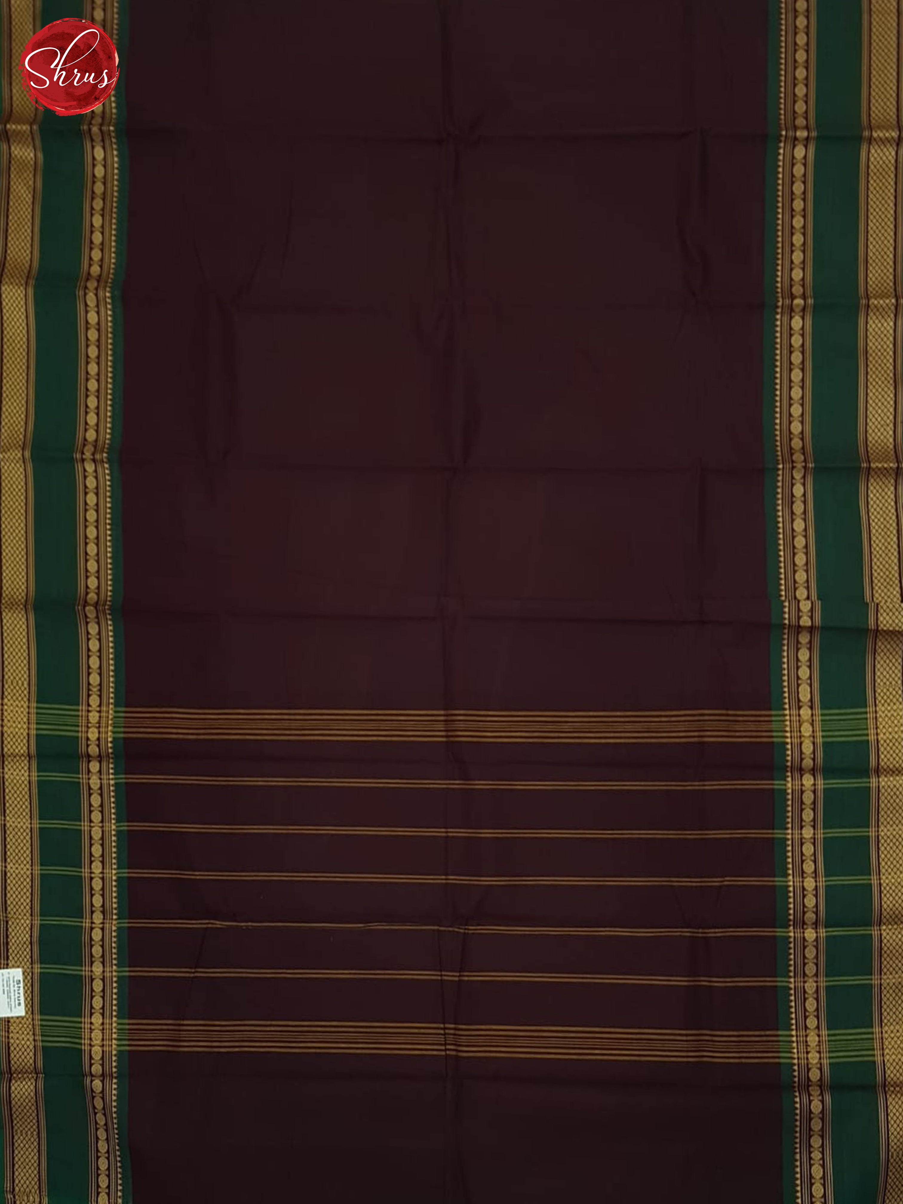 Brown & Green - Chettinad Cotton Saree - Shop on ShrusEternity.com