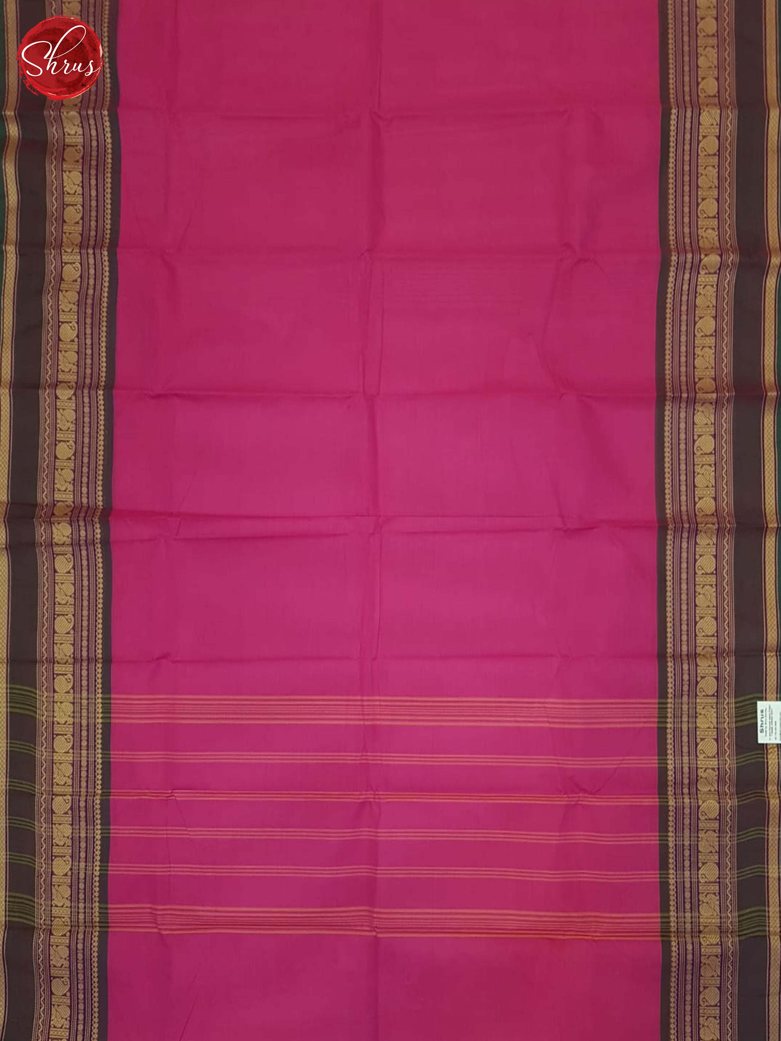 Pink & Green- Chettinad Cotton Saree - Shop on ShrusEternity.com