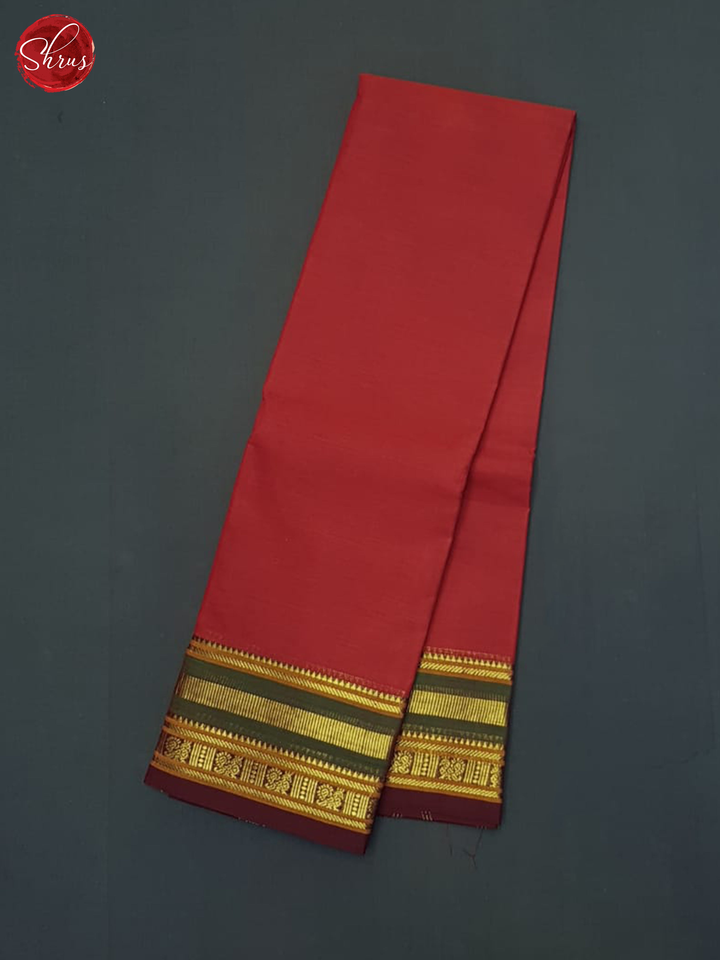 Red & Green- Chettinad Cotton Saree - Shop on ShrusEternity.com