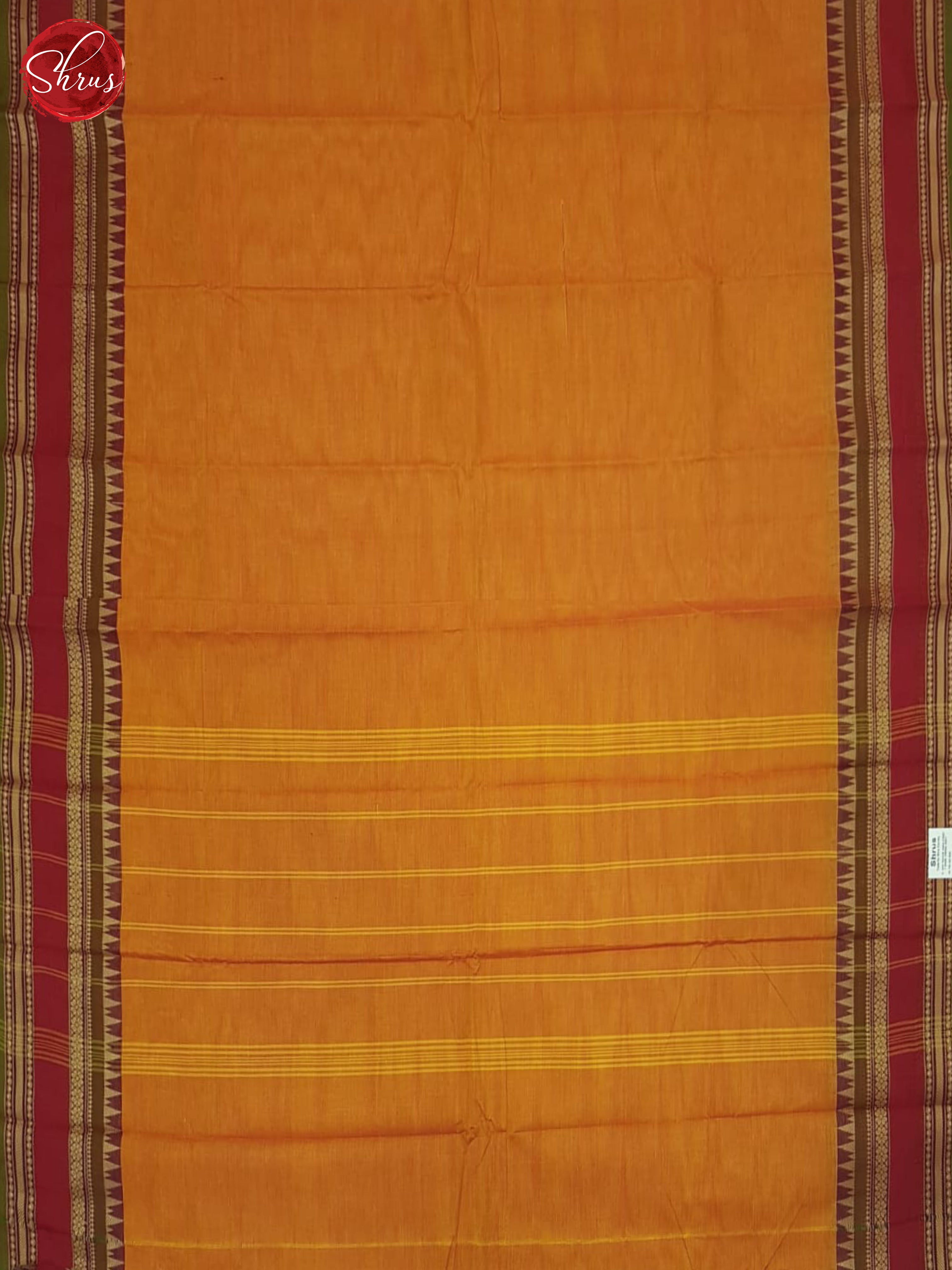 Orange & Red - Chettinad Cotton Saree - Shop on ShrusEternity.com