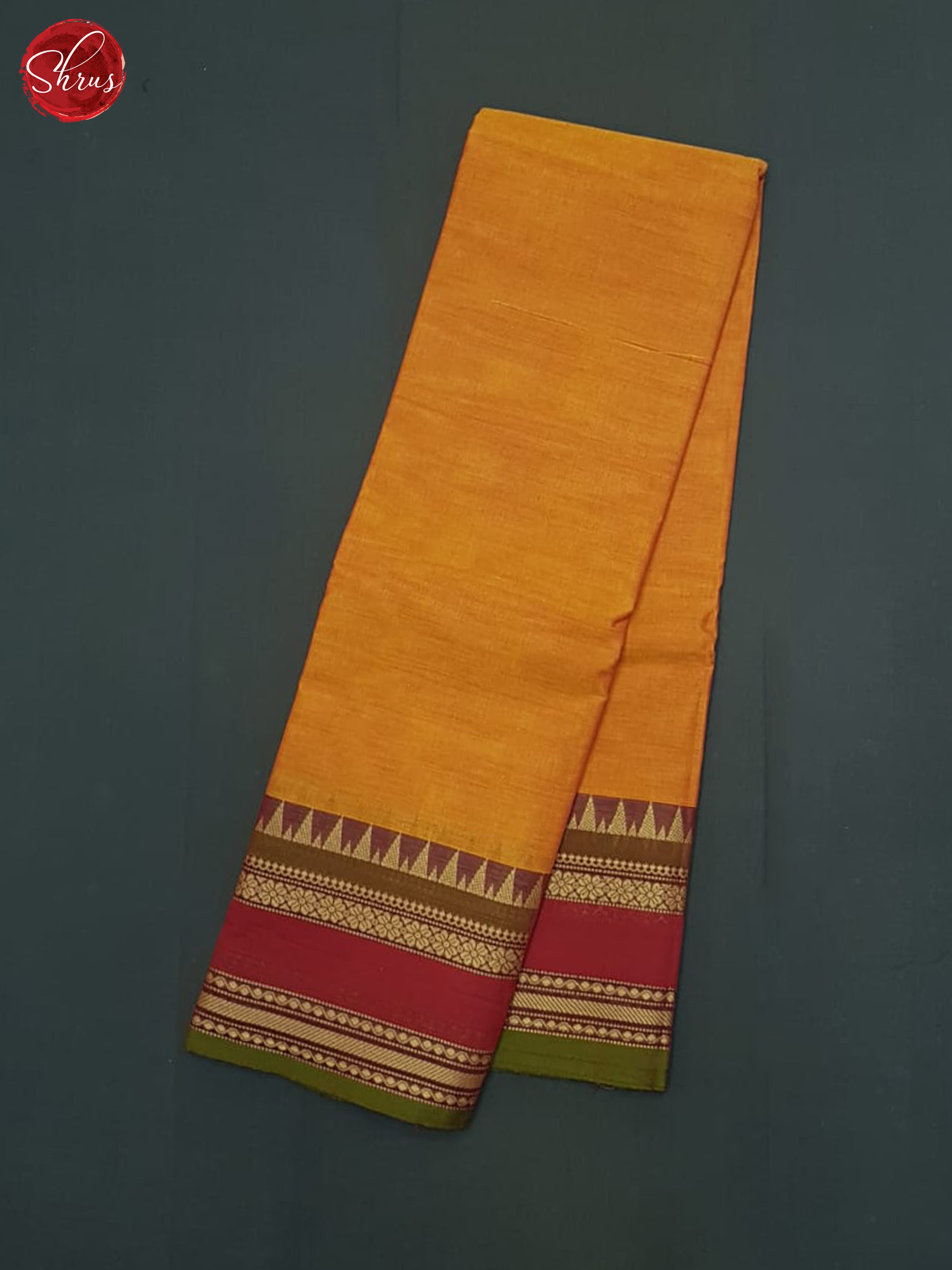 Orange & Red - Chettinad Cotton Saree - Shop on ShrusEternity.com