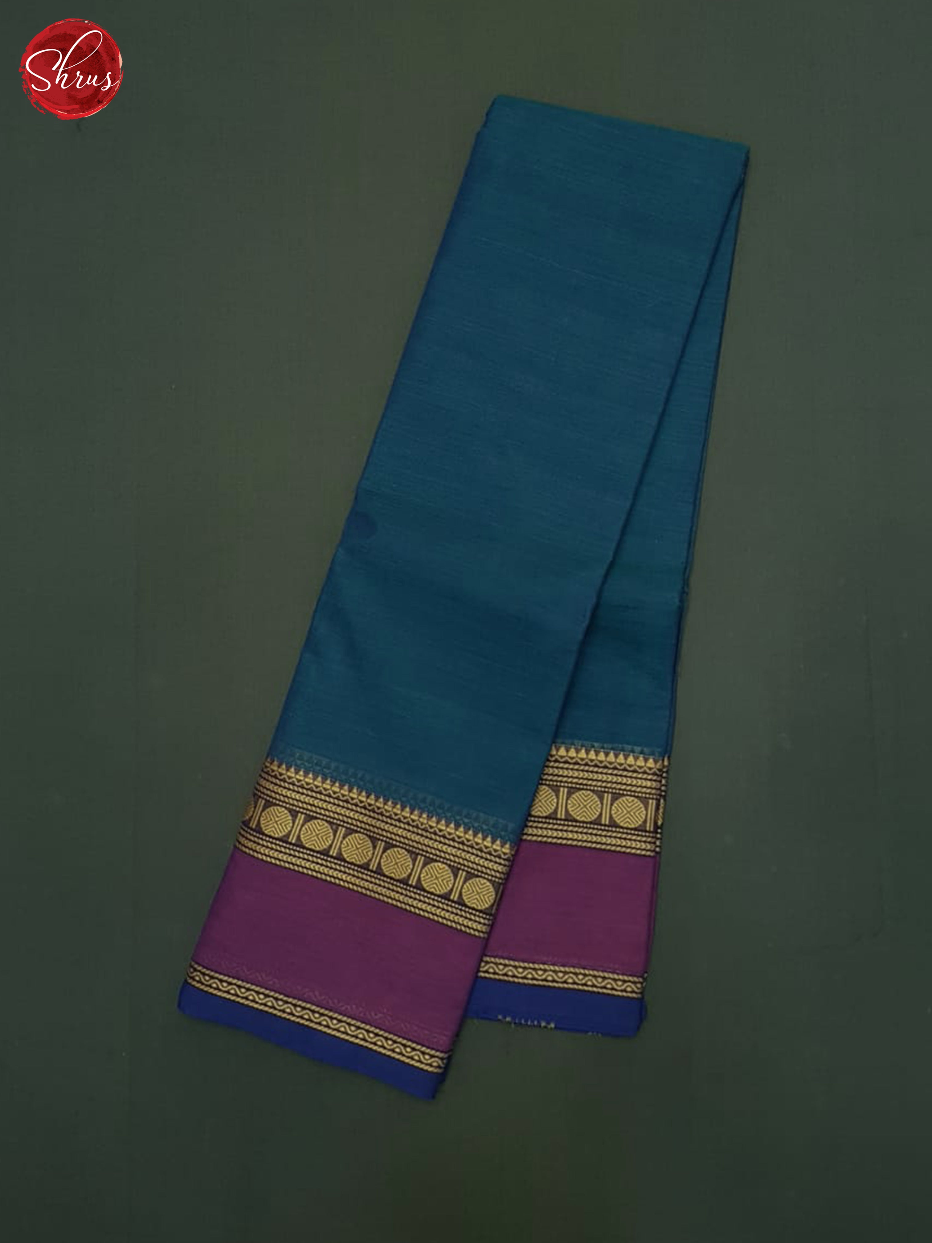 Blue  & WIne - Chettinad Cotton Saree - Shop on ShrusEternity.com