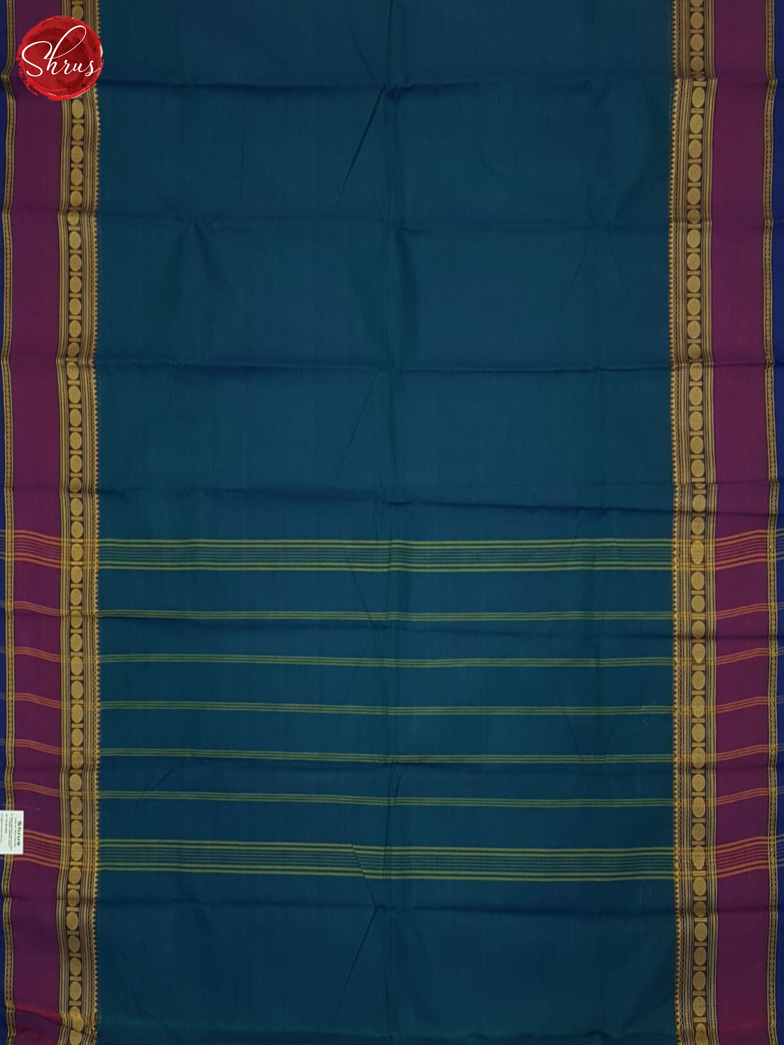 Blue  & WIne - Chettinad Cotton Saree - Shop on ShrusEternity.com