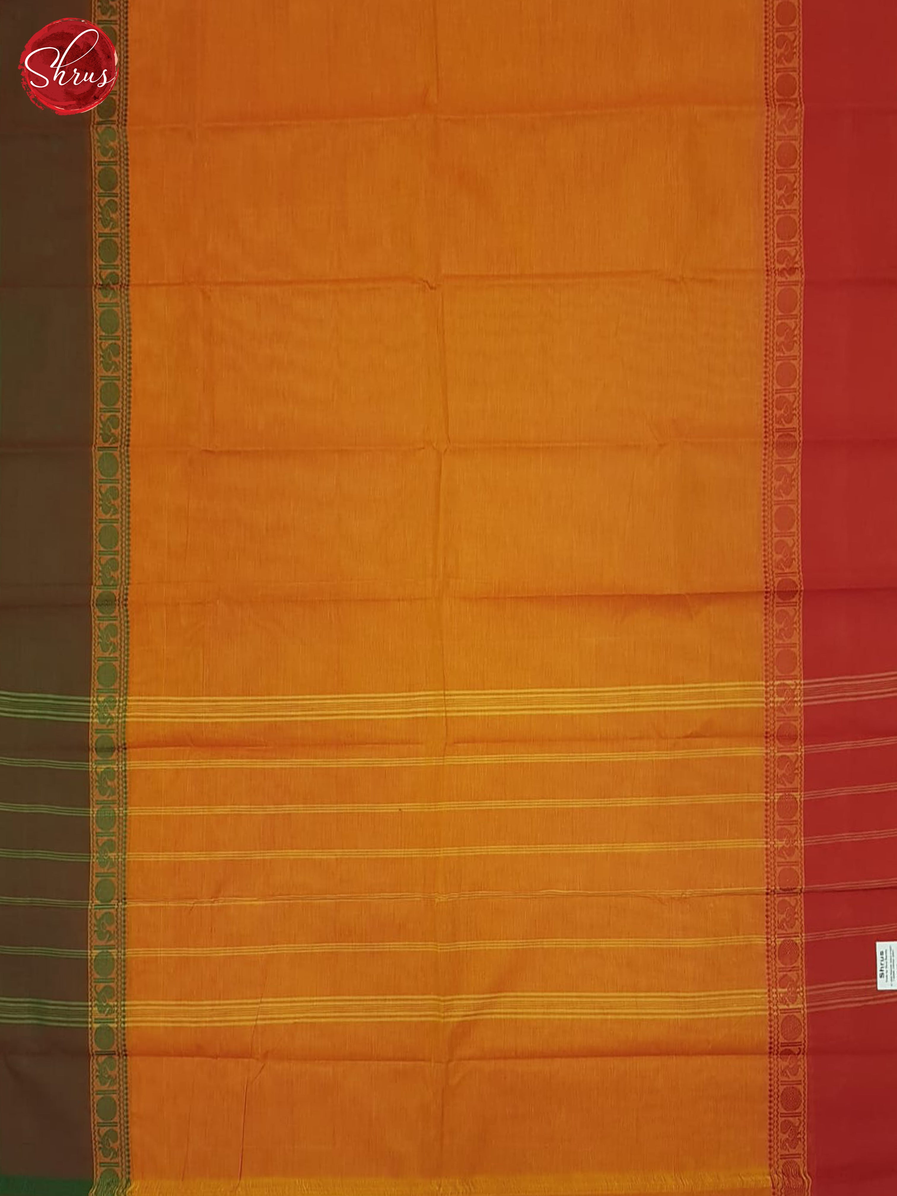 Orange & Red - Chettinad Cotton Saree - Shop on ShrusEternity.com