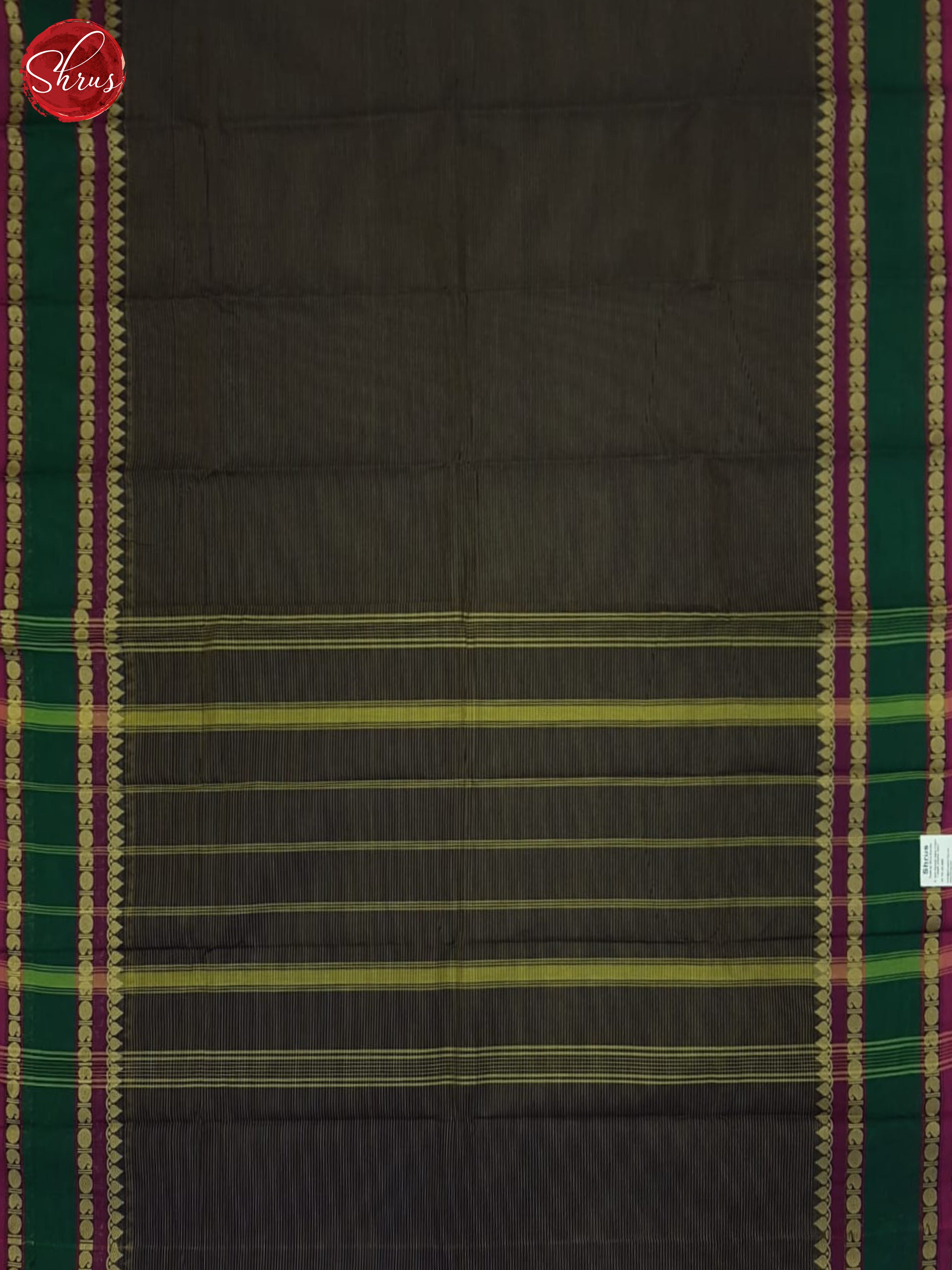 Brown & Green- Chettinad Cotton Saree - Shop on ShrusEternity.com