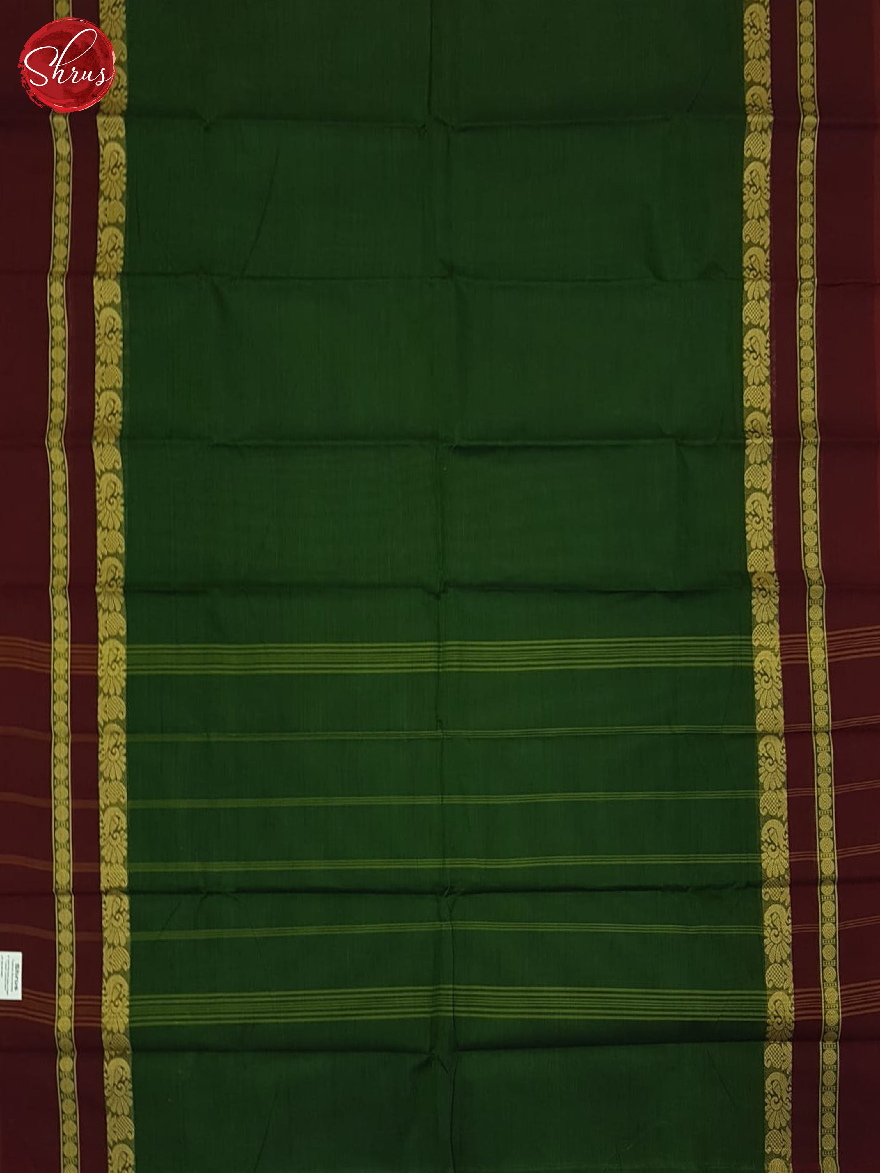 Green & Deep Wine- Chettinad Cotton Saree - Shop on ShrusEternity.com