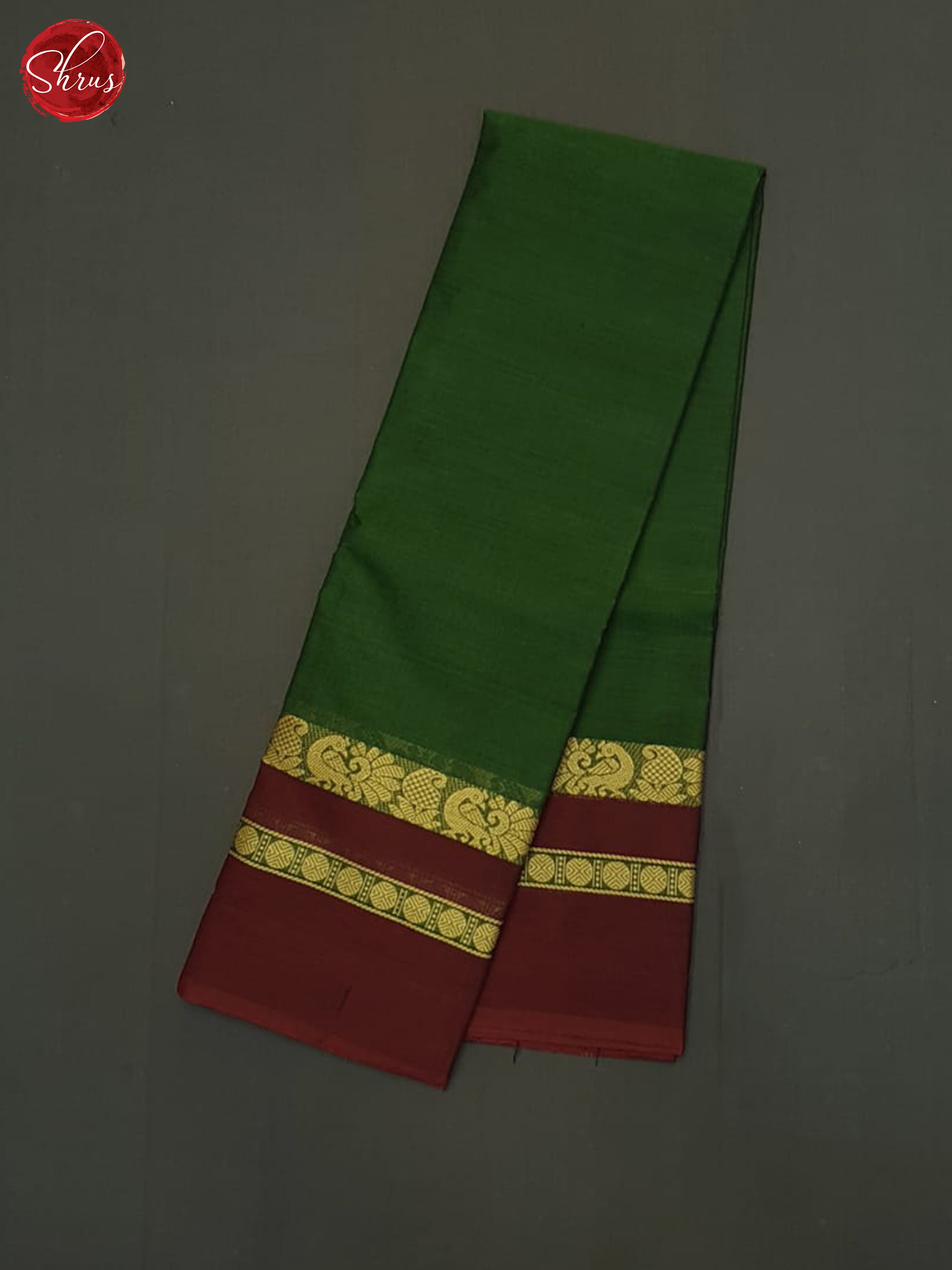 Green & Deep Wine- Chettinad Cotton Saree - Shop on ShrusEternity.com