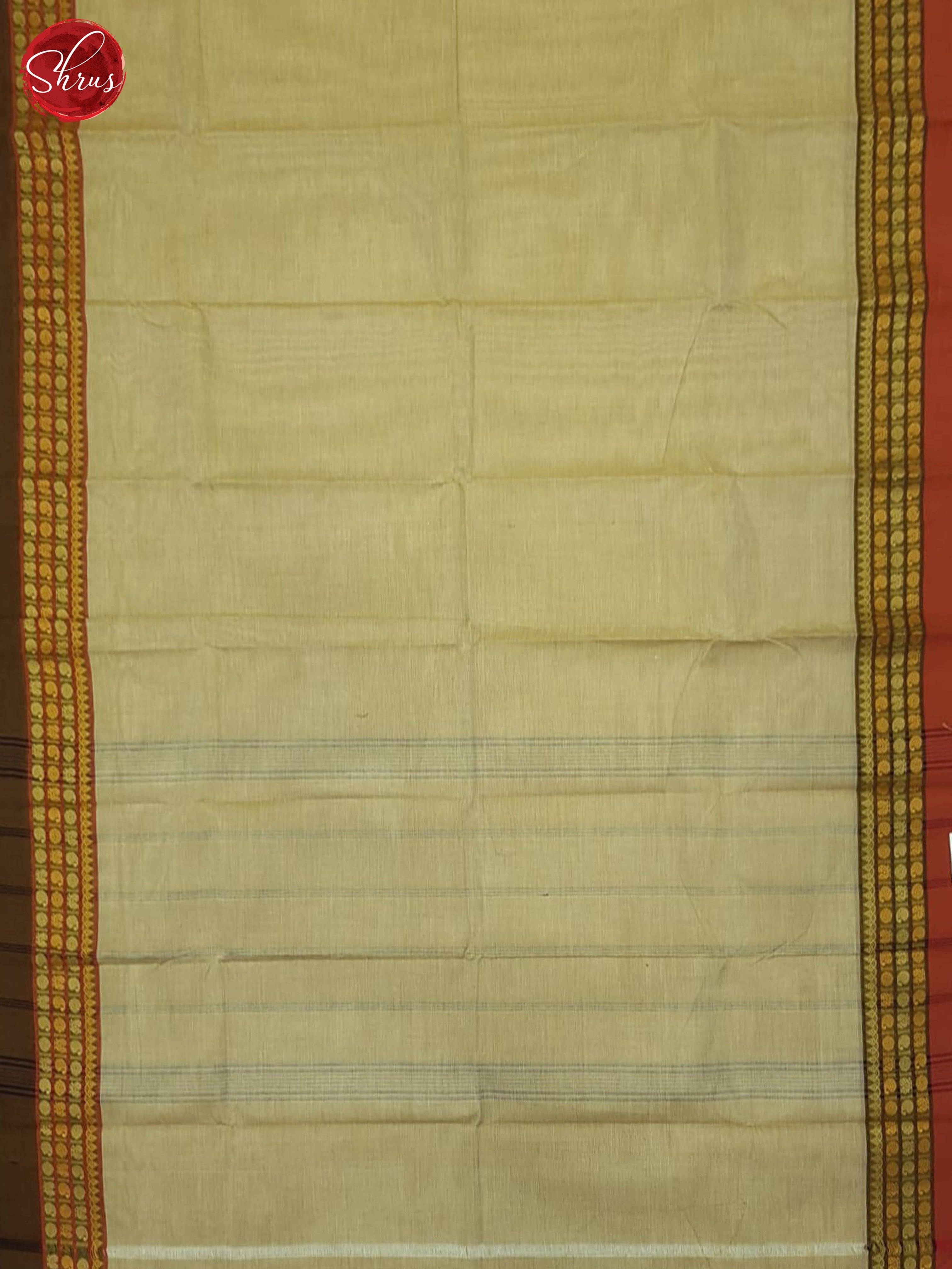 Beige & Brown - Chettinad Cotton Saree - Shop on ShrusEternity.com