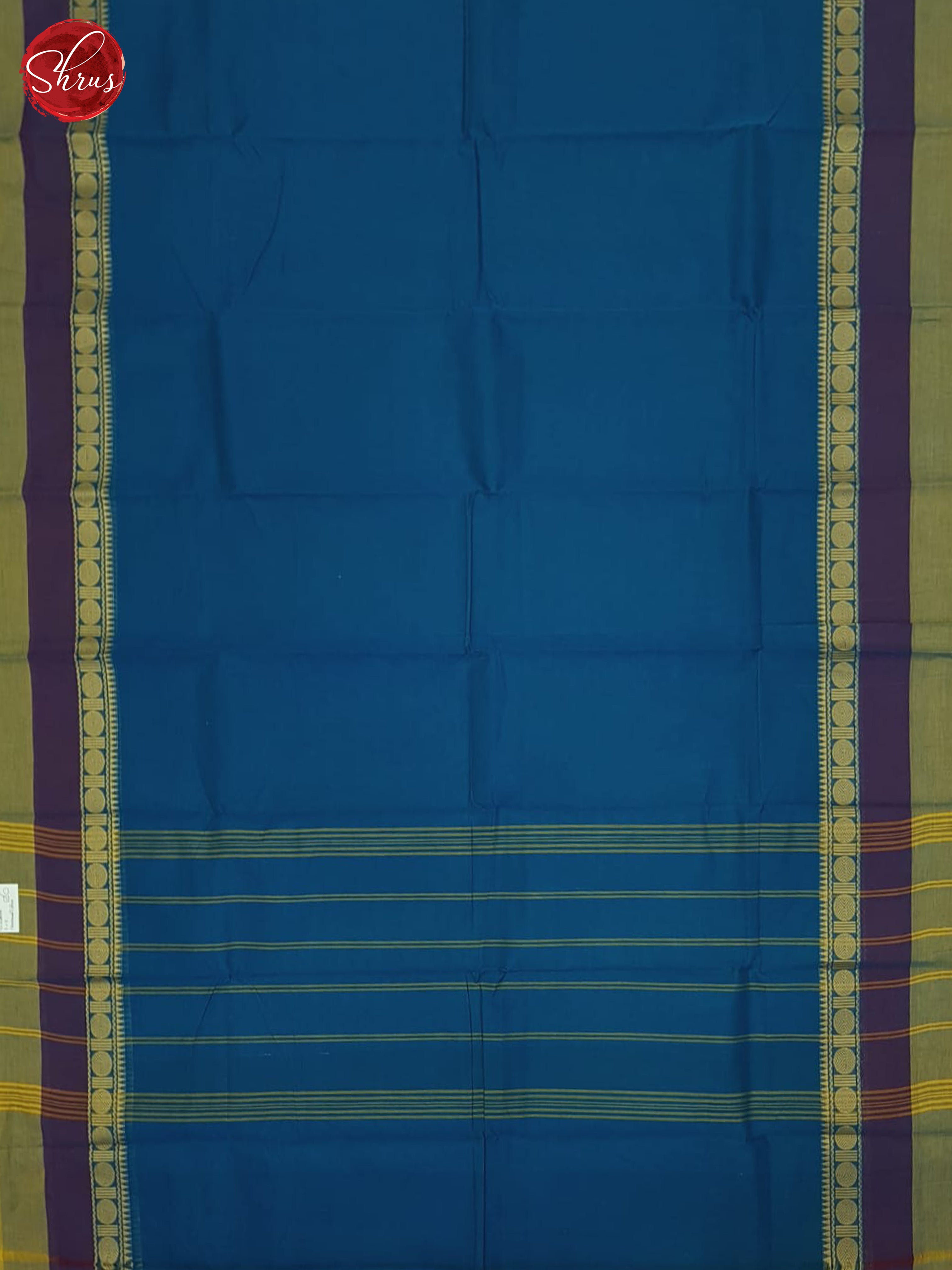 Blue & Green - Chettinad Cotton Saree - Shop on ShrusEternity.com
