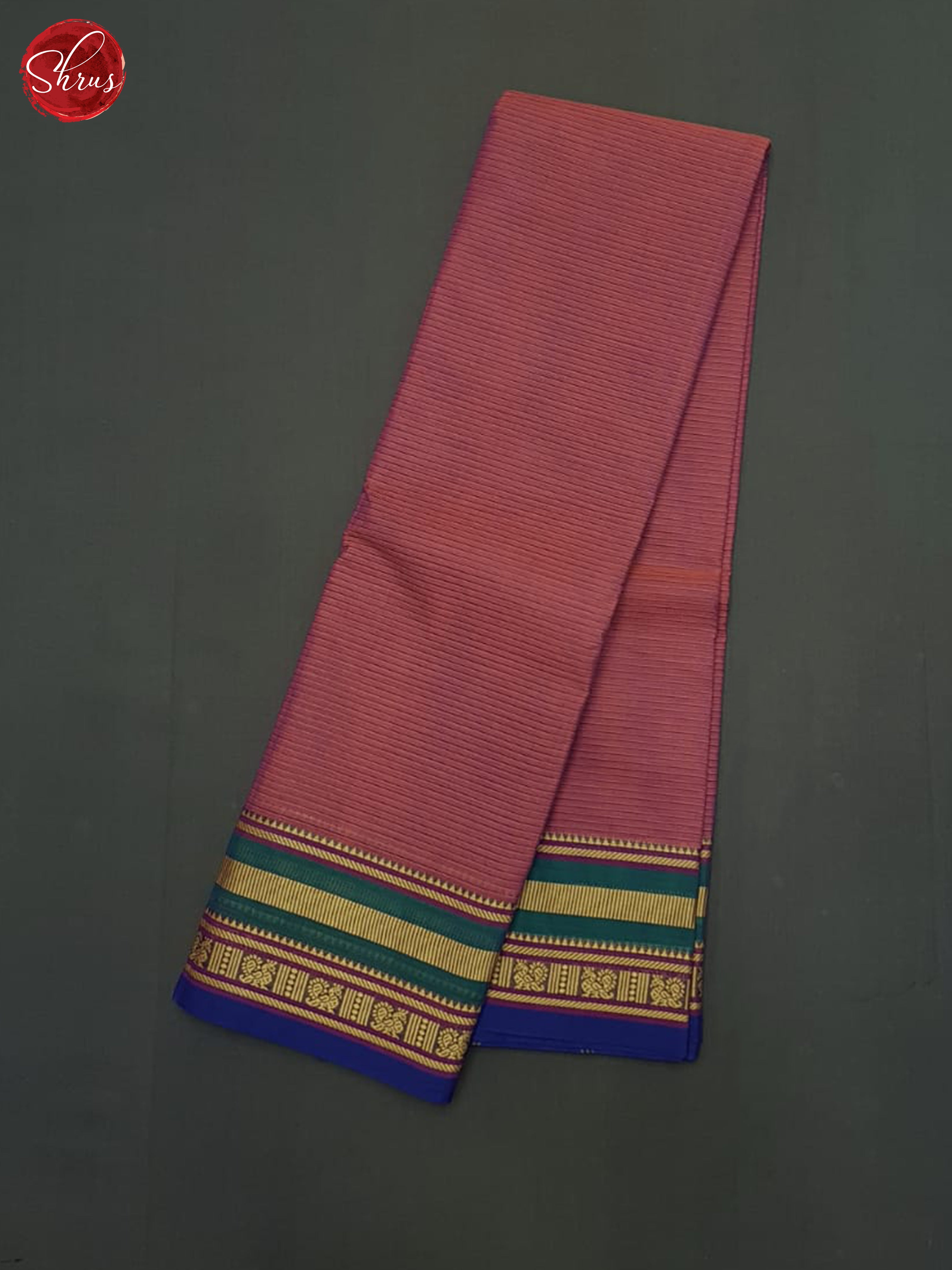 Pink & Blue - Chettinad Cotton Saree - Shop on ShrusEternity.com