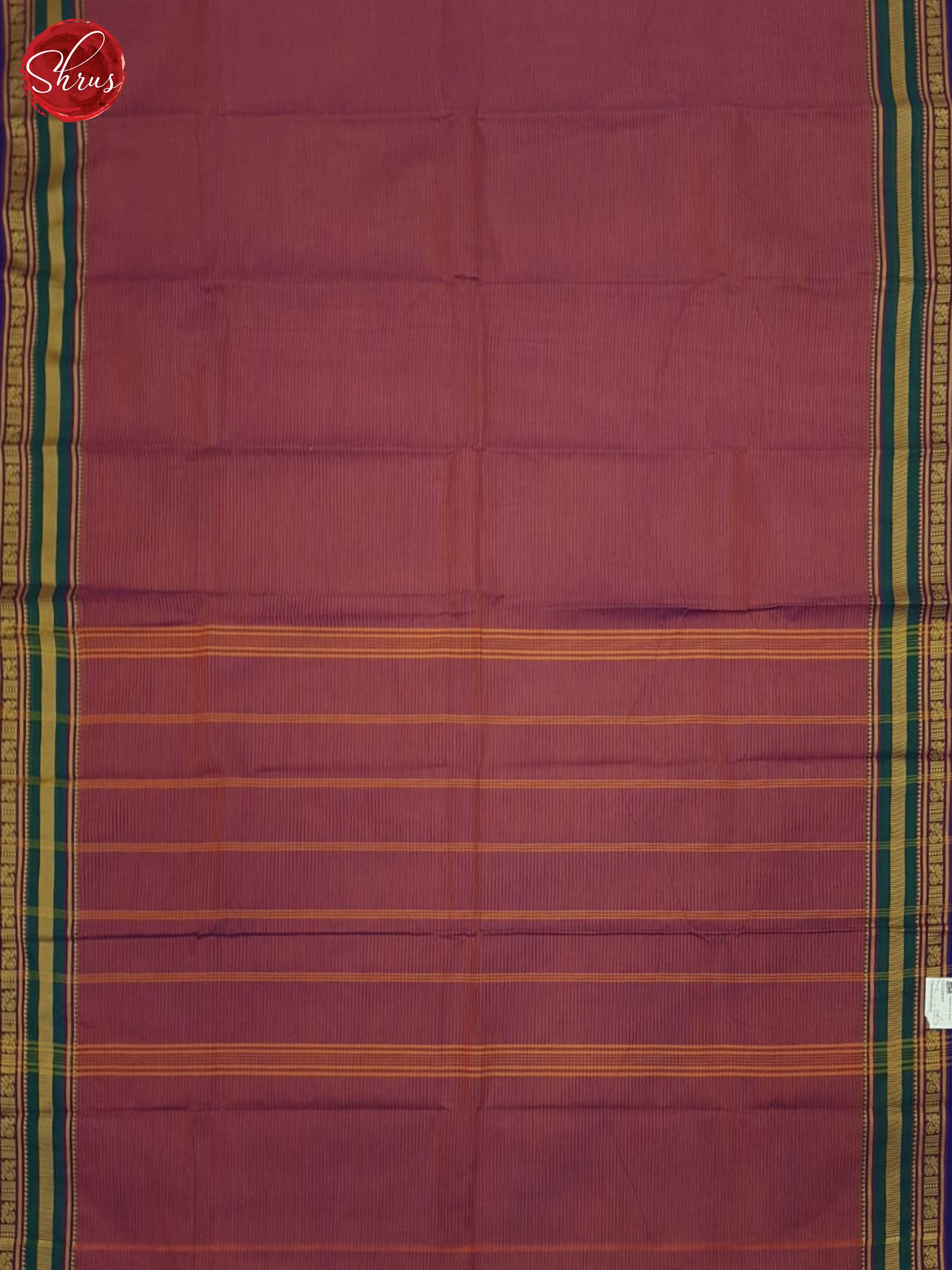 Pink & Blue - Chettinad Cotton Saree - Shop on ShrusEternity.com