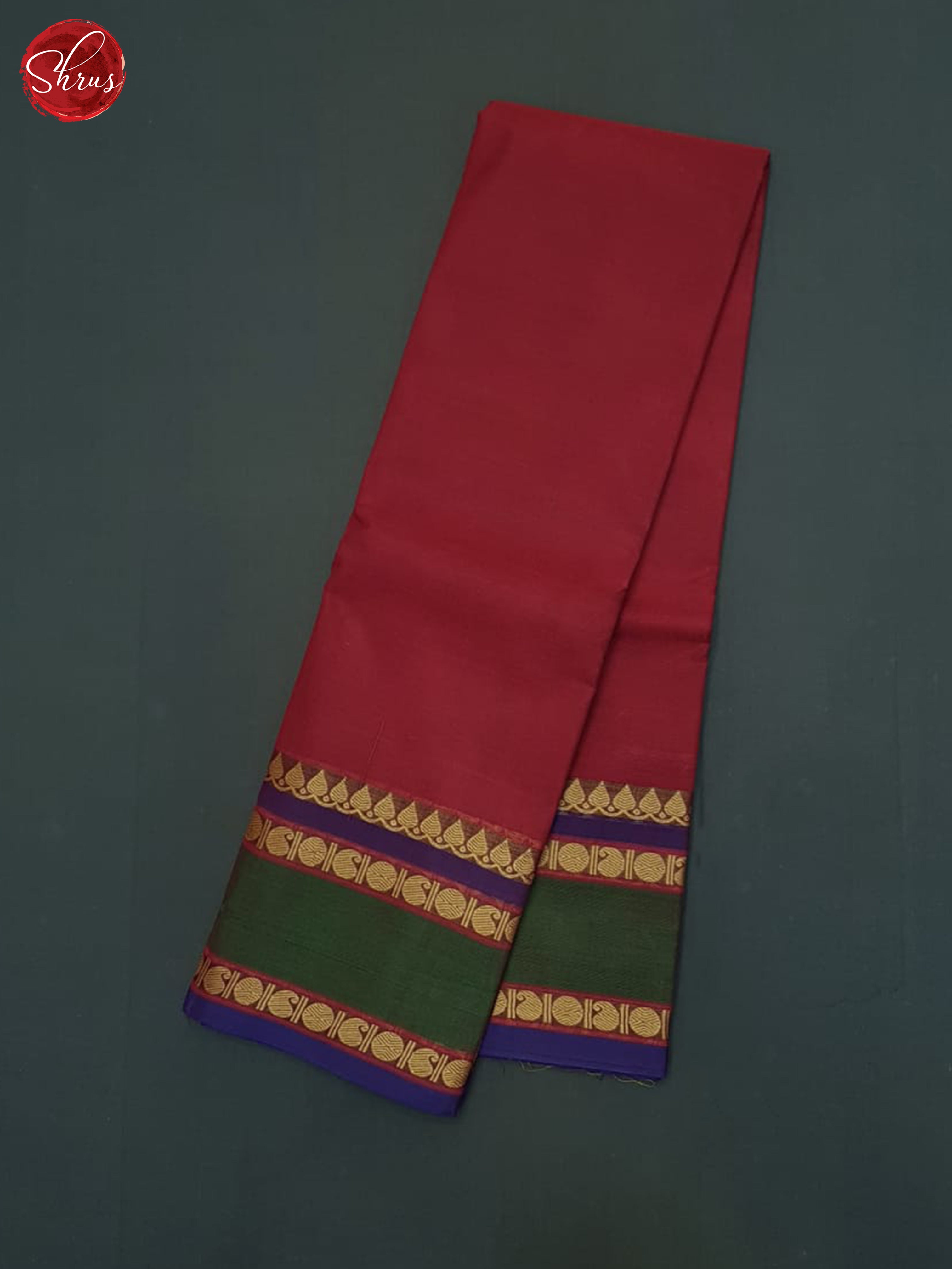 Red & Green- Chettinad Cotton Saree - Shop on ShrusEternity.com