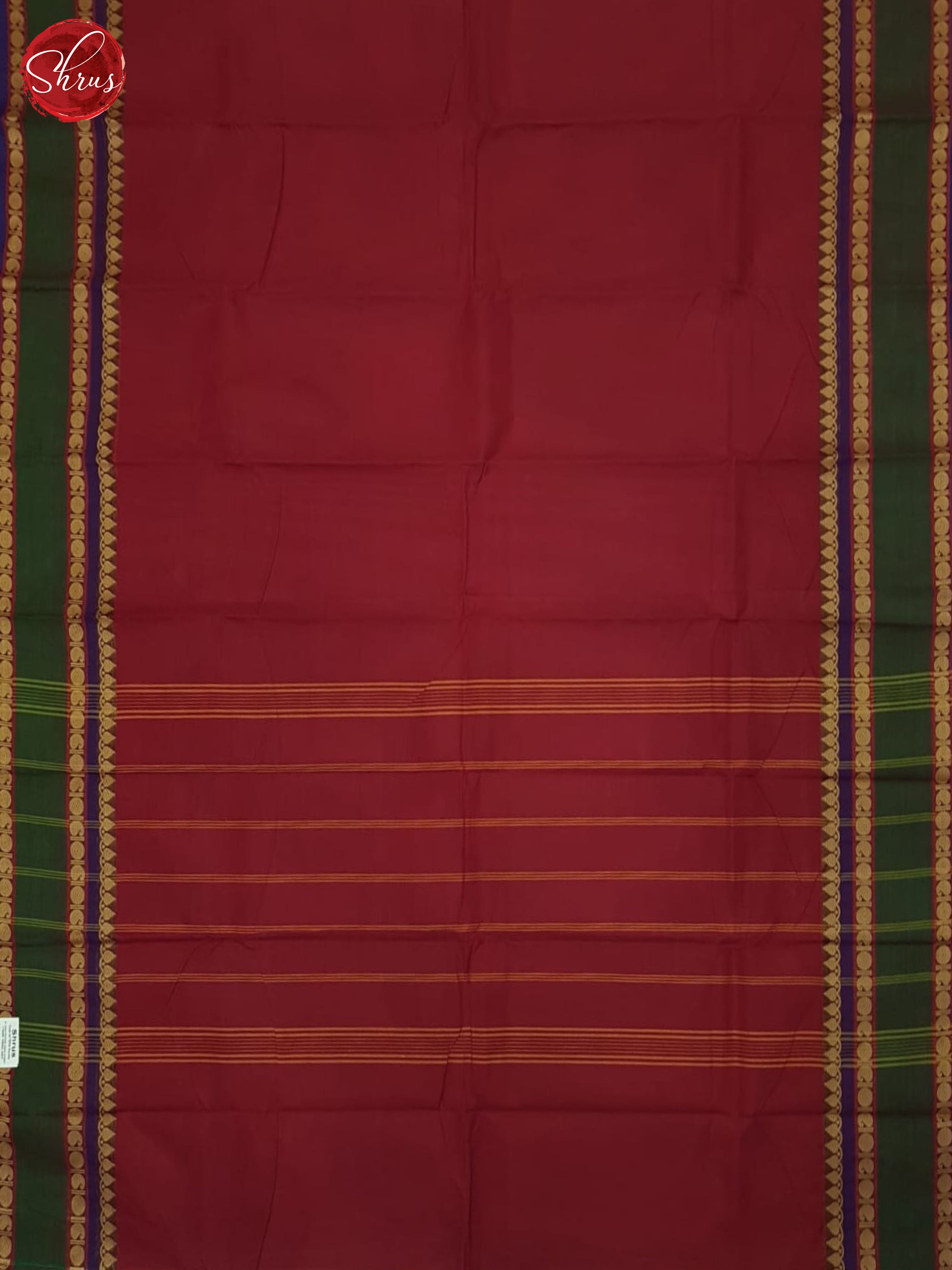 Red & Green- Chettinad Cotton Saree - Shop on ShrusEternity.com