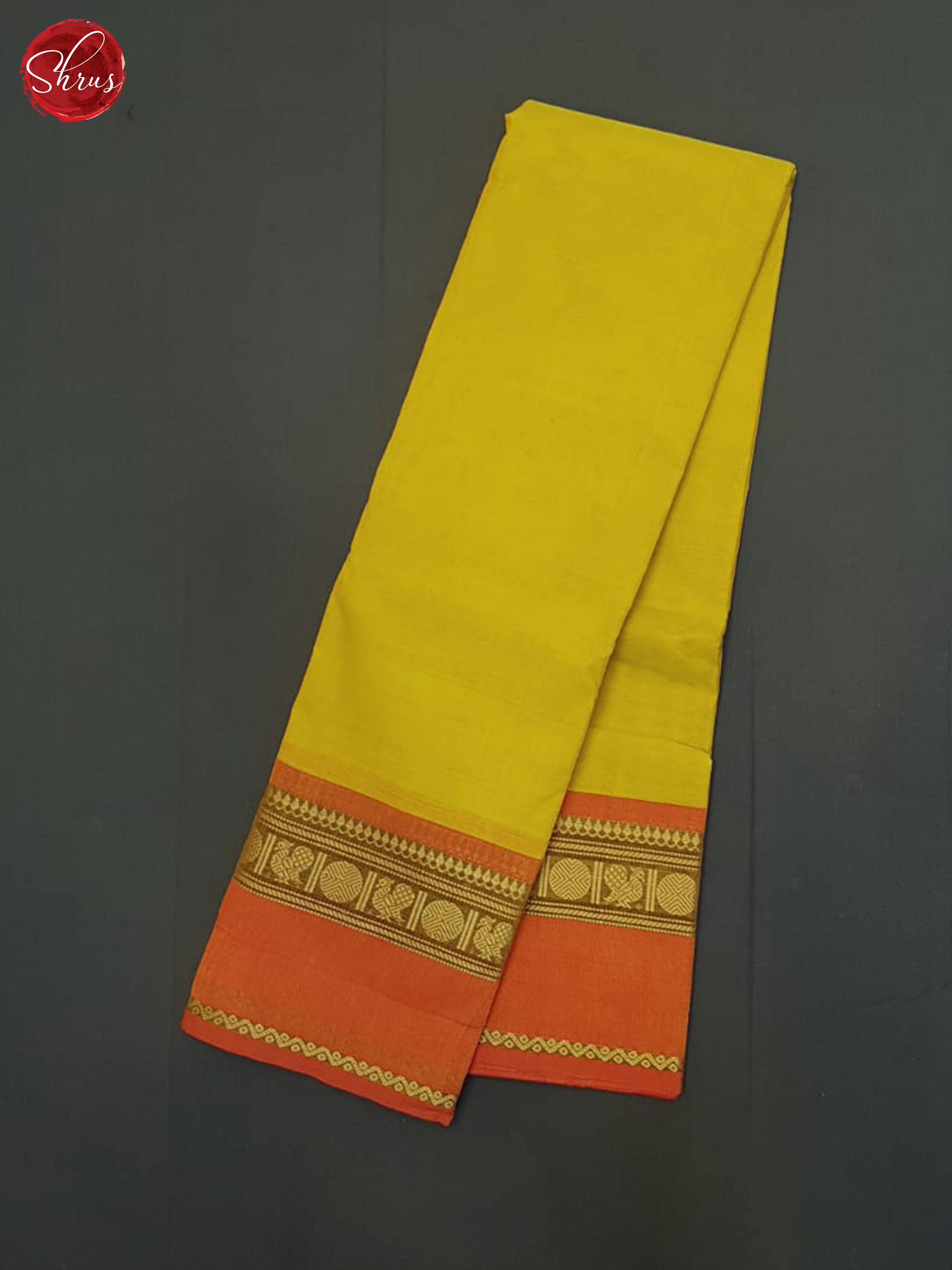 Mustard & Orange- Chettinad Cotton Saree - Shop on ShrusEternity.com