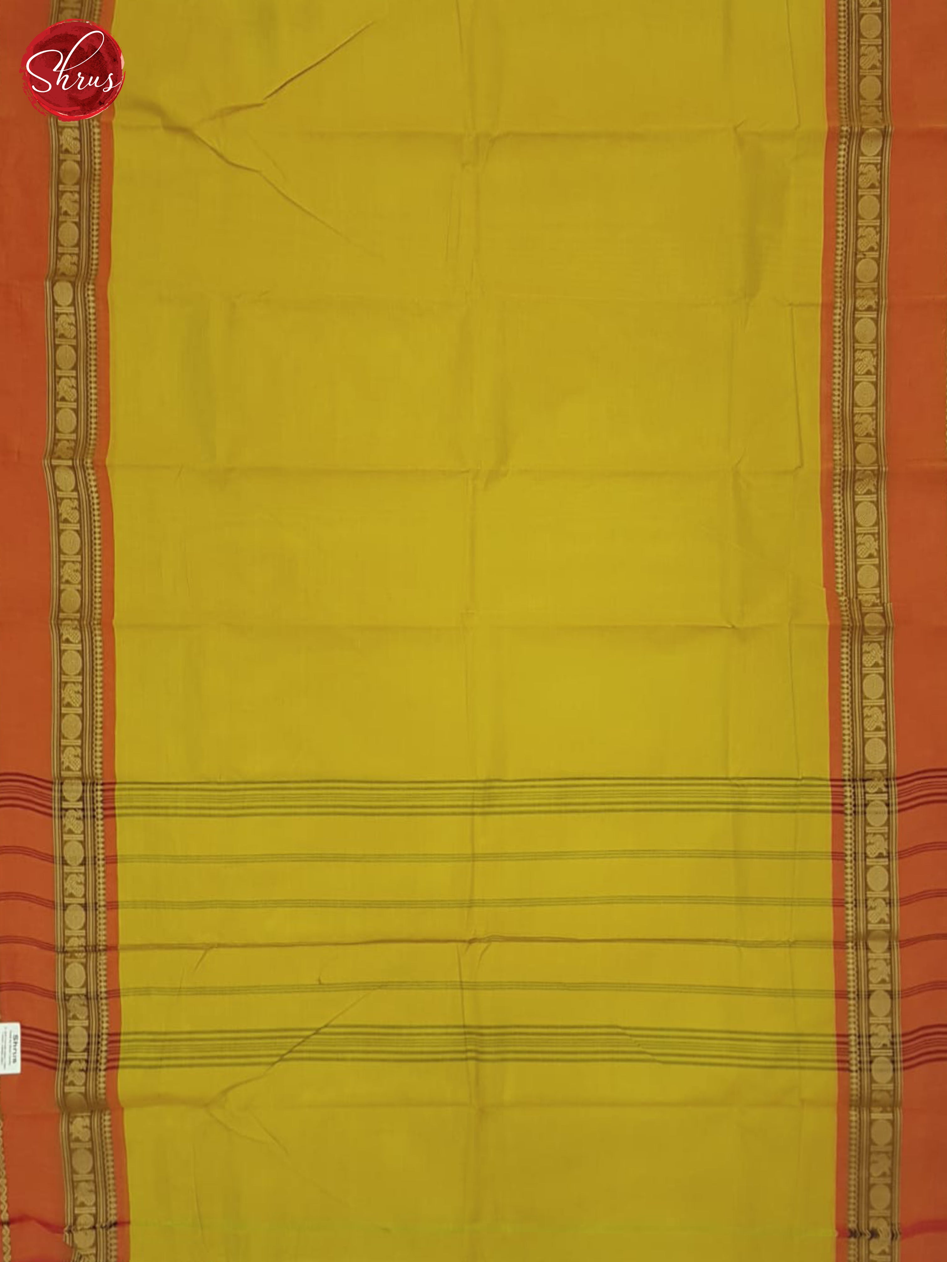 Mustard & Orange- Chettinad Cotton Saree - Shop on ShrusEternity.com