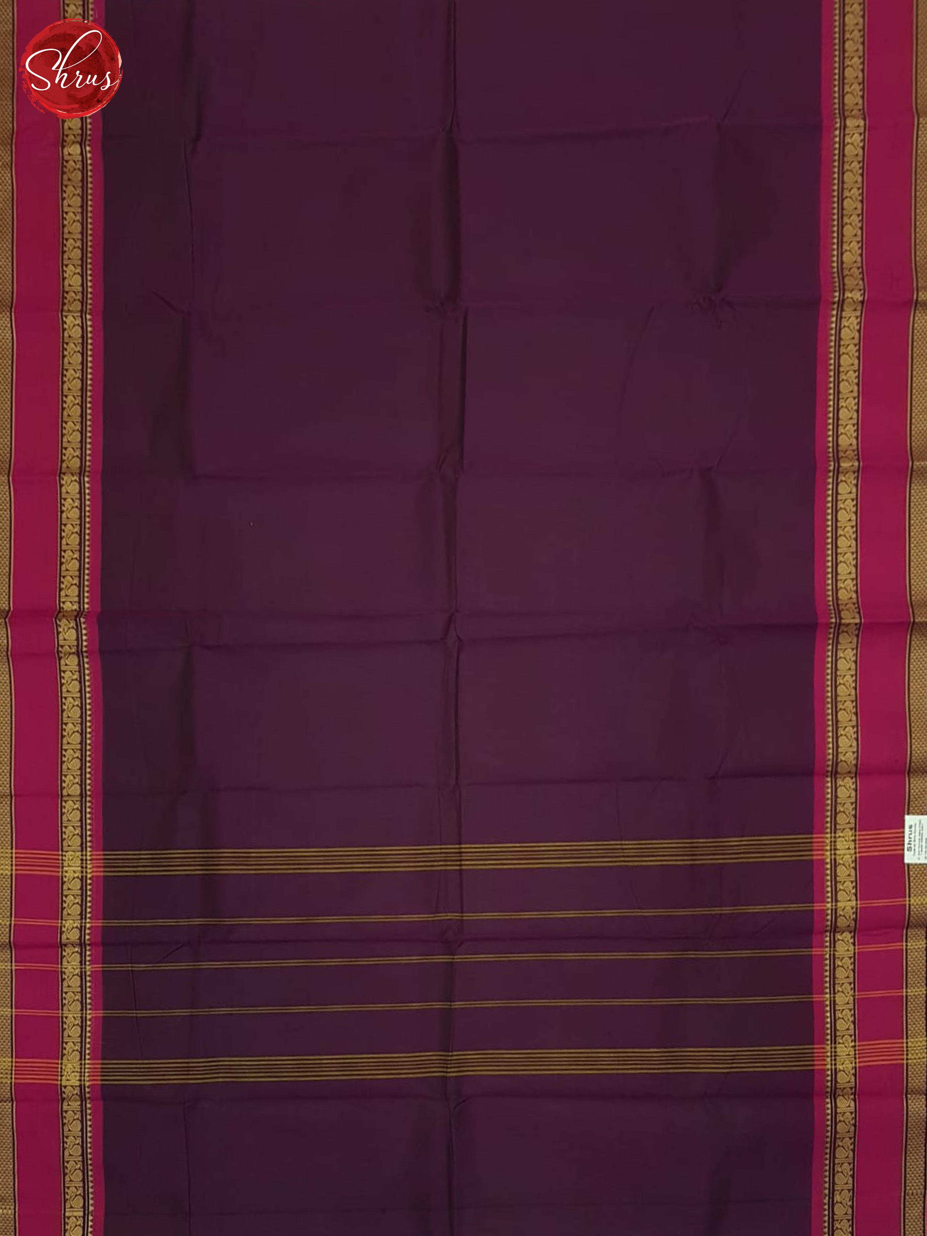 Wine & Pink  - Chettinad Cotton Saree - Shop on ShrusEternity.com