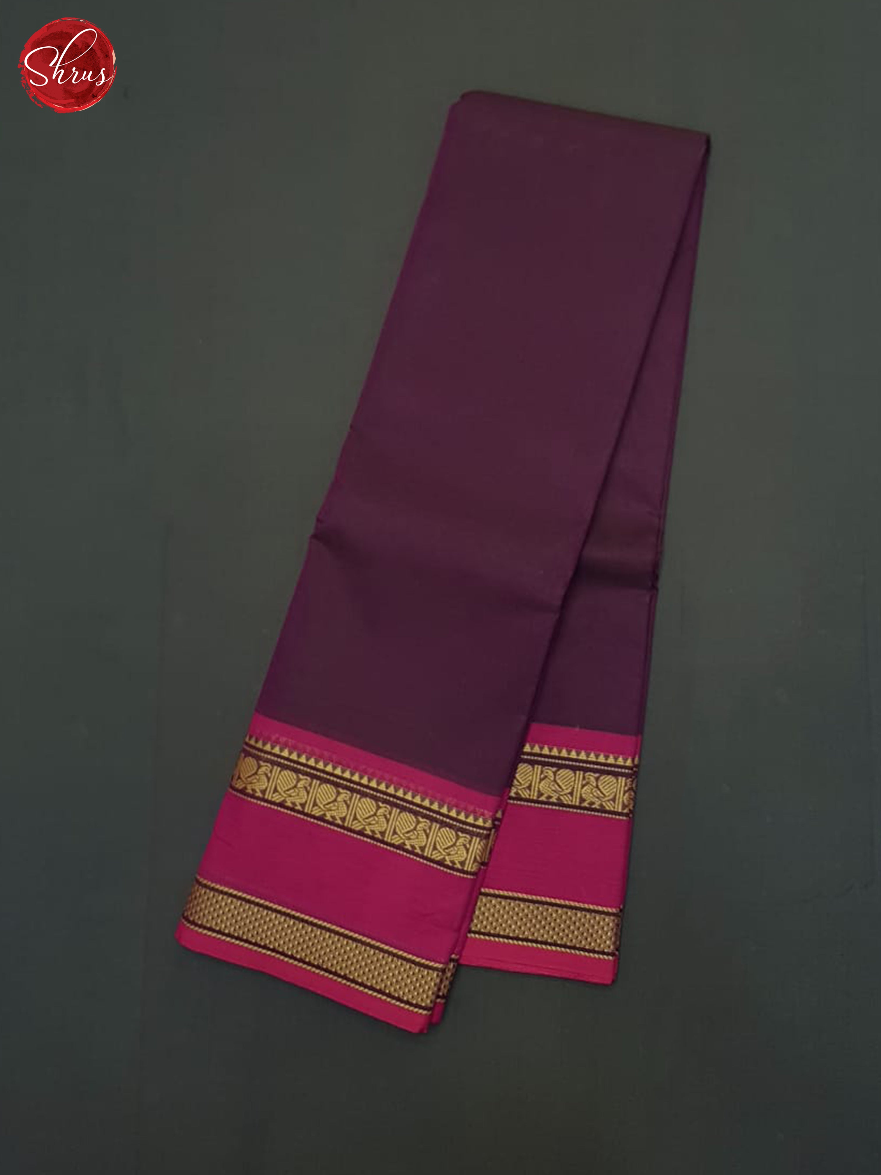 Wine & Pink  - Chettinad Cotton Saree - Shop on ShrusEternity.com