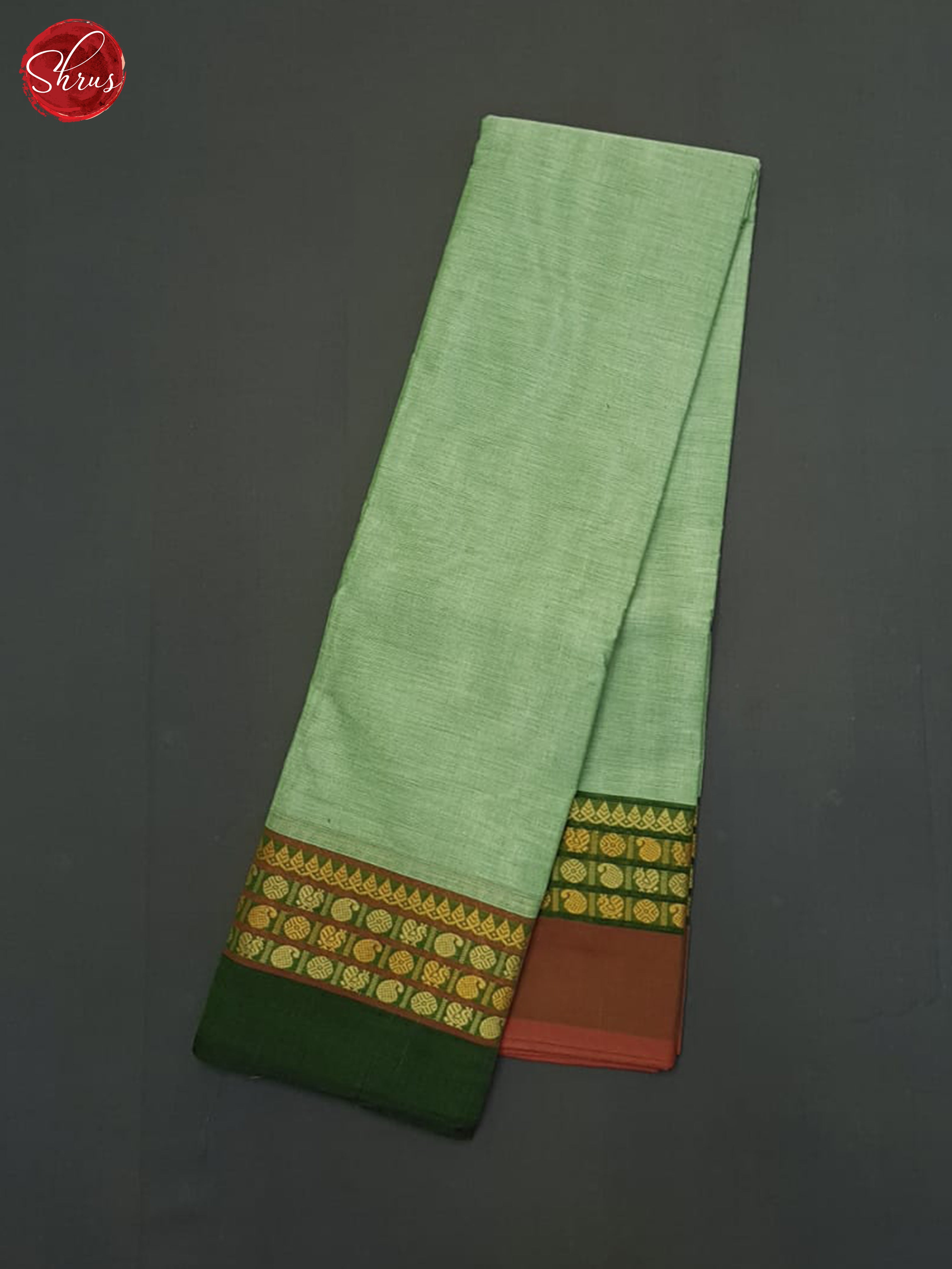 Pista  Green & Green - Chettinad Cotton Saree - Shop on ShrusEternity.com