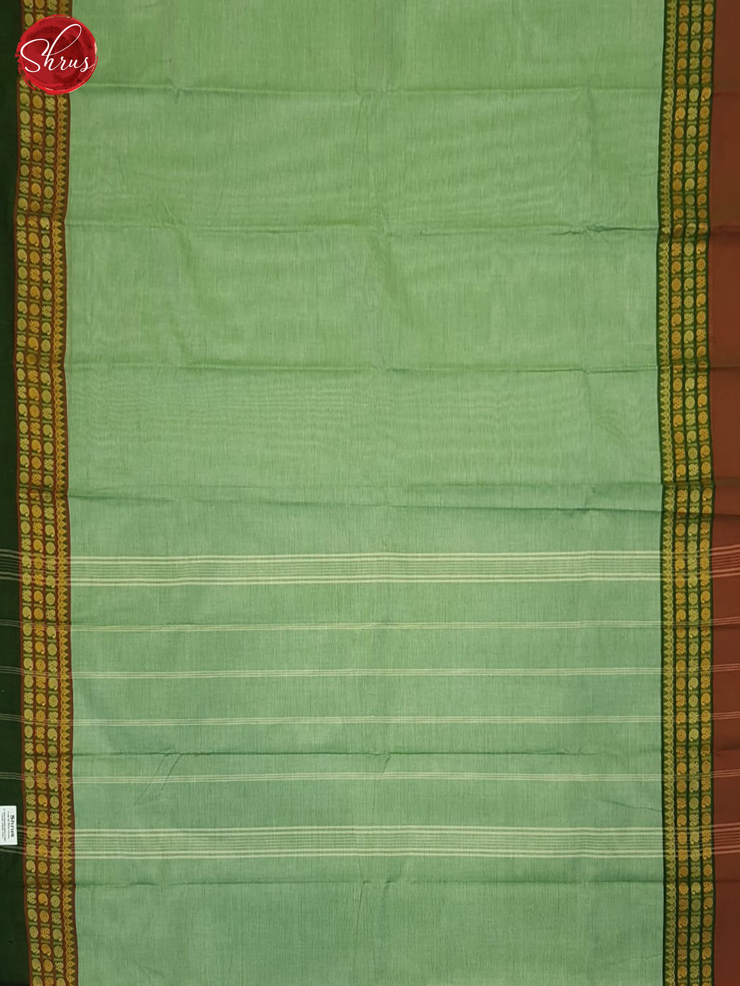 Pista  Green & Green - Chettinad Cotton Saree - Shop on ShrusEternity.com