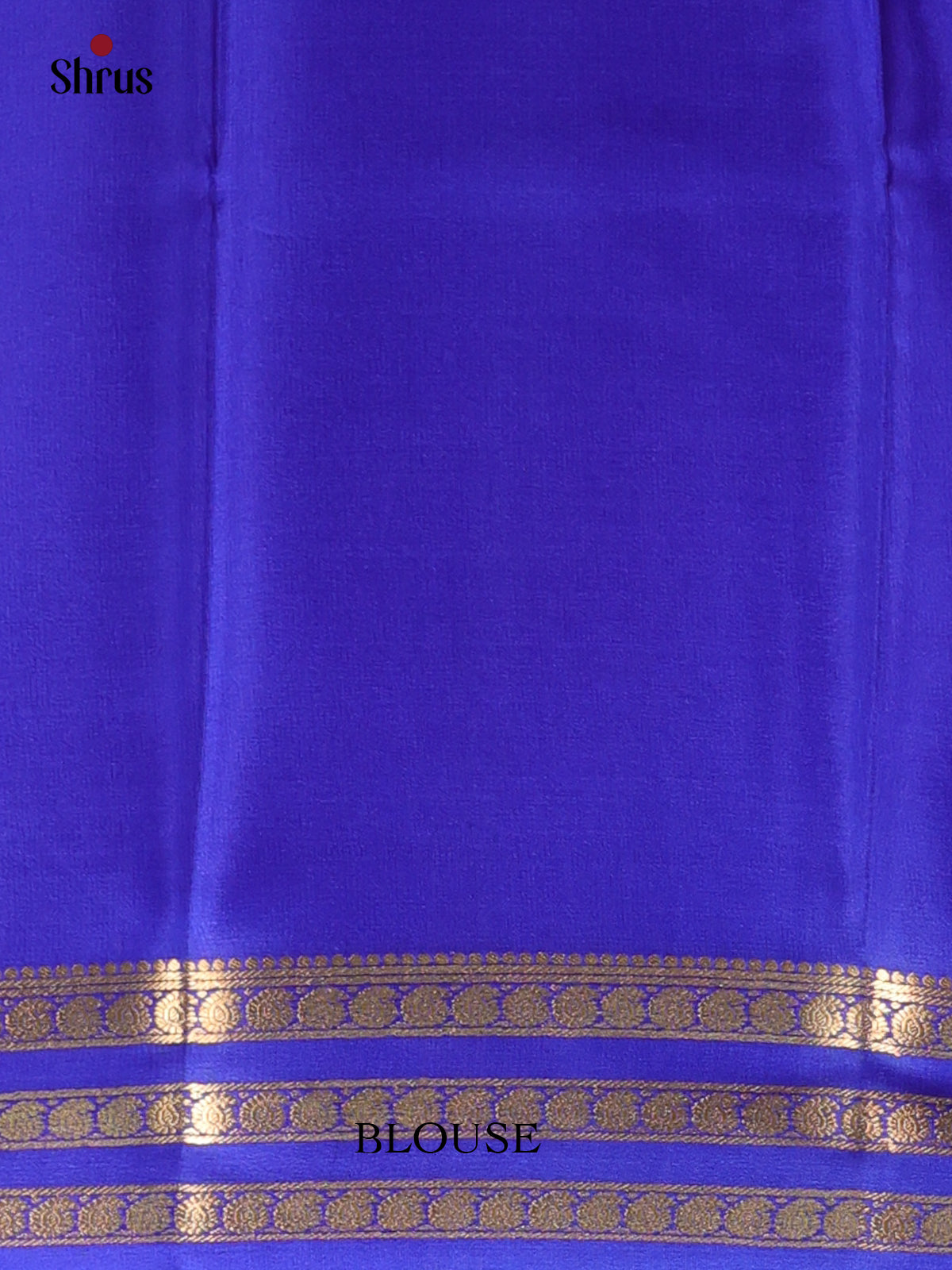 Peach and Blue - Mysore Silk Saree