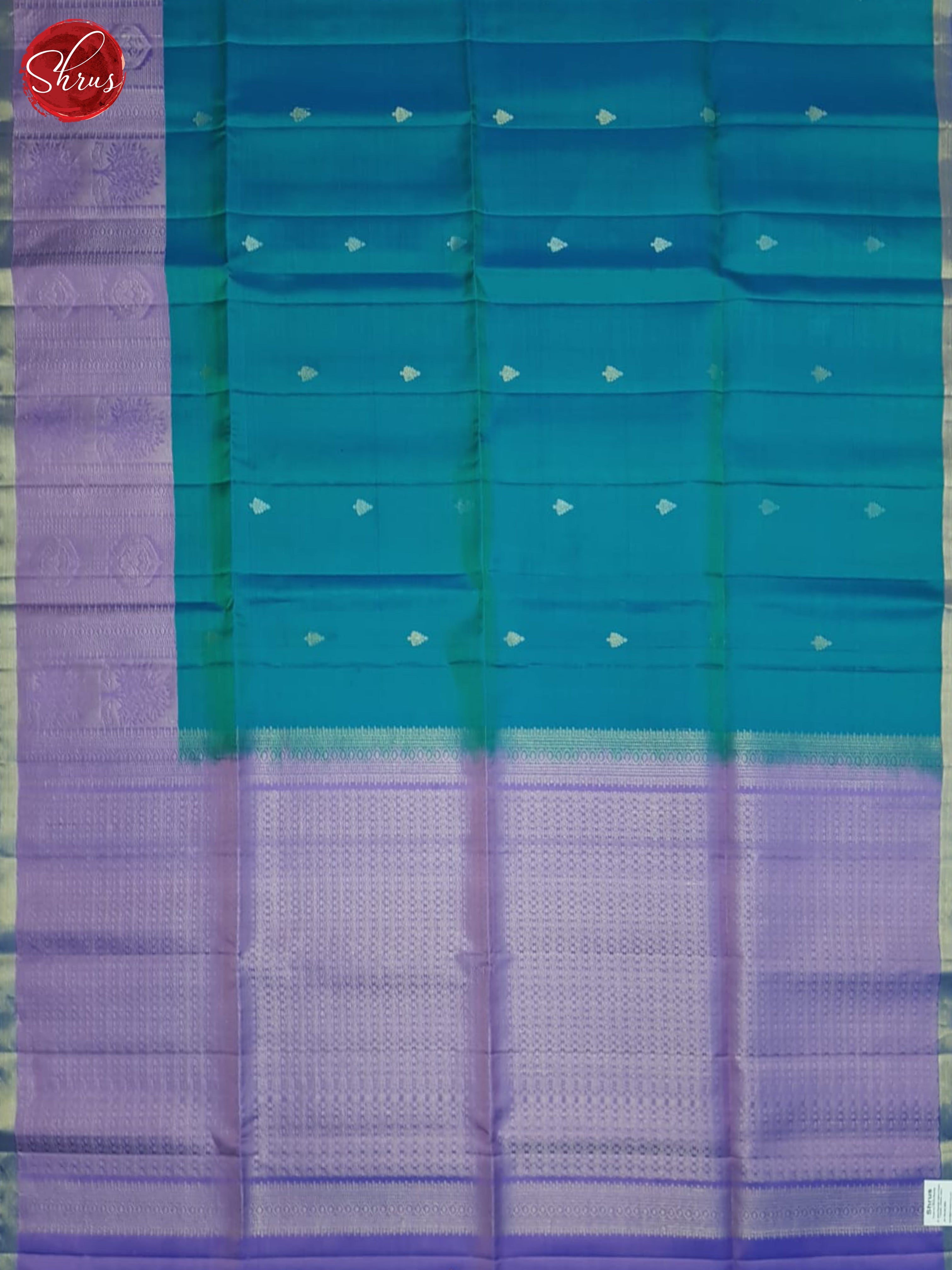 Blue And Lavender- Soft Silk Saree - Shop on ShrusEternity.com