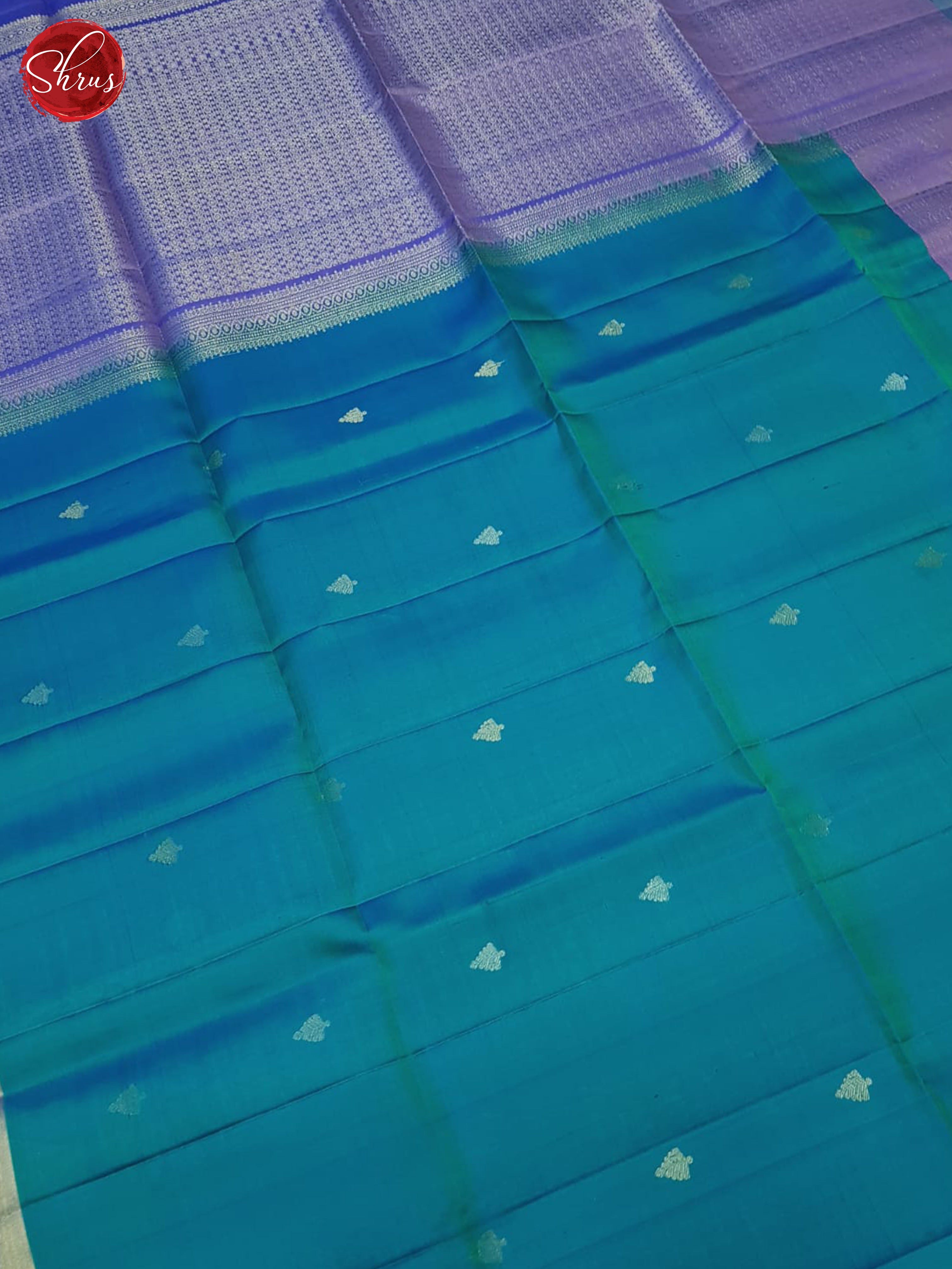 Blue And Lavender- Soft Silk Saree - Shop on ShrusEternity.com