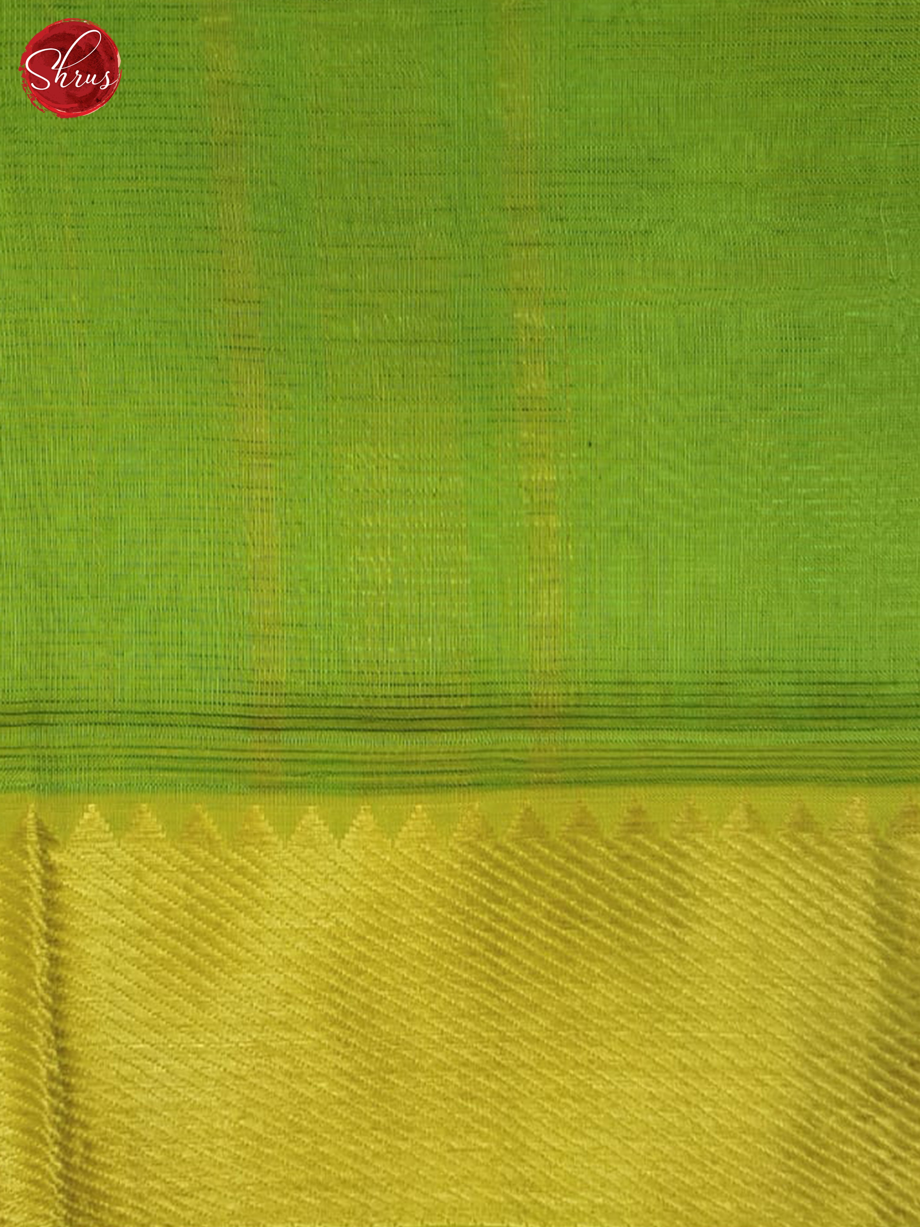 Green(Single Tone) - Mangalagiri silkcotton Saree - Shop on ShrusEternity.com