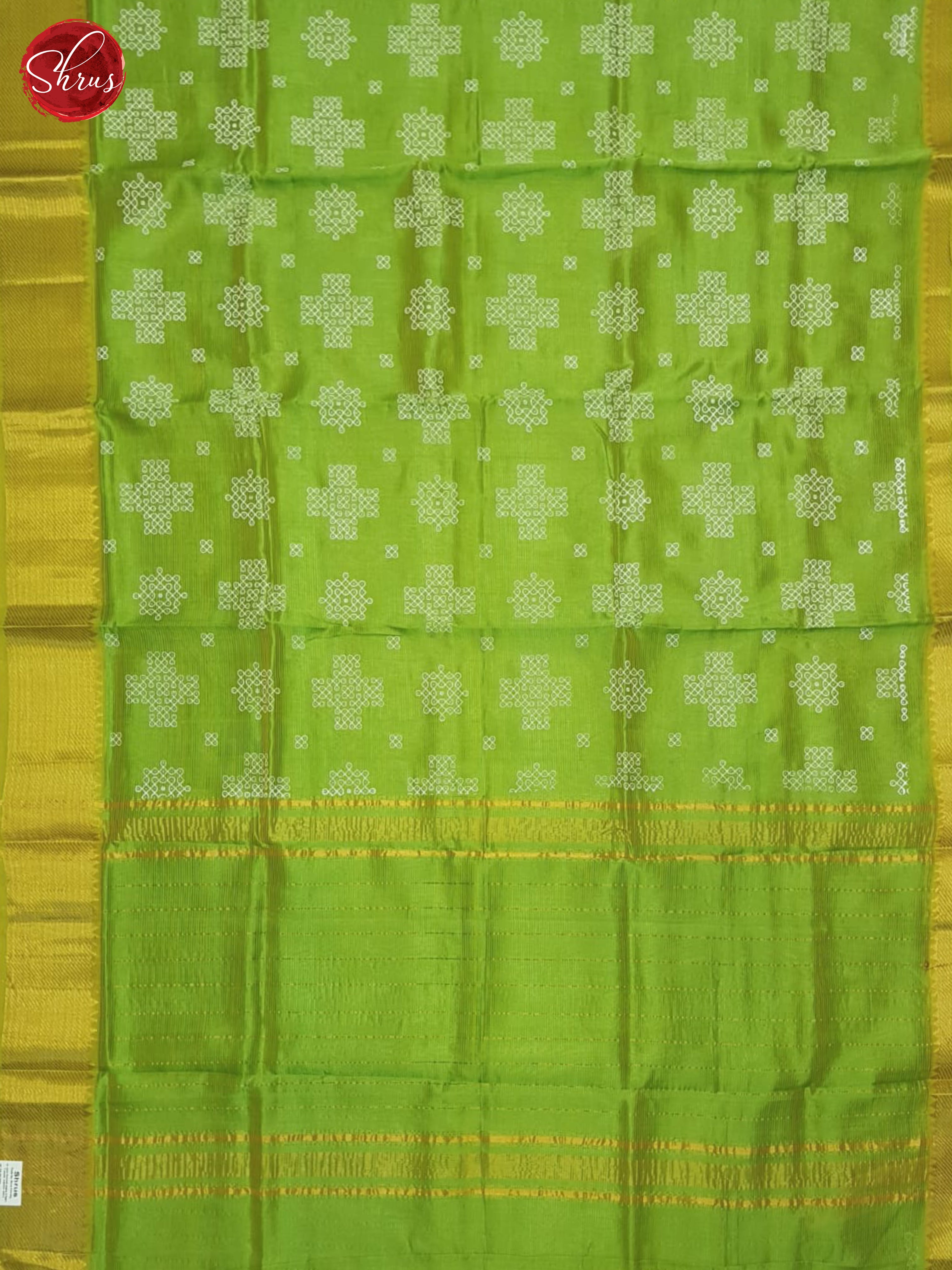 Green(Single Tone) - Mangalagiri silkcotton Saree - Shop on ShrusEternity.com