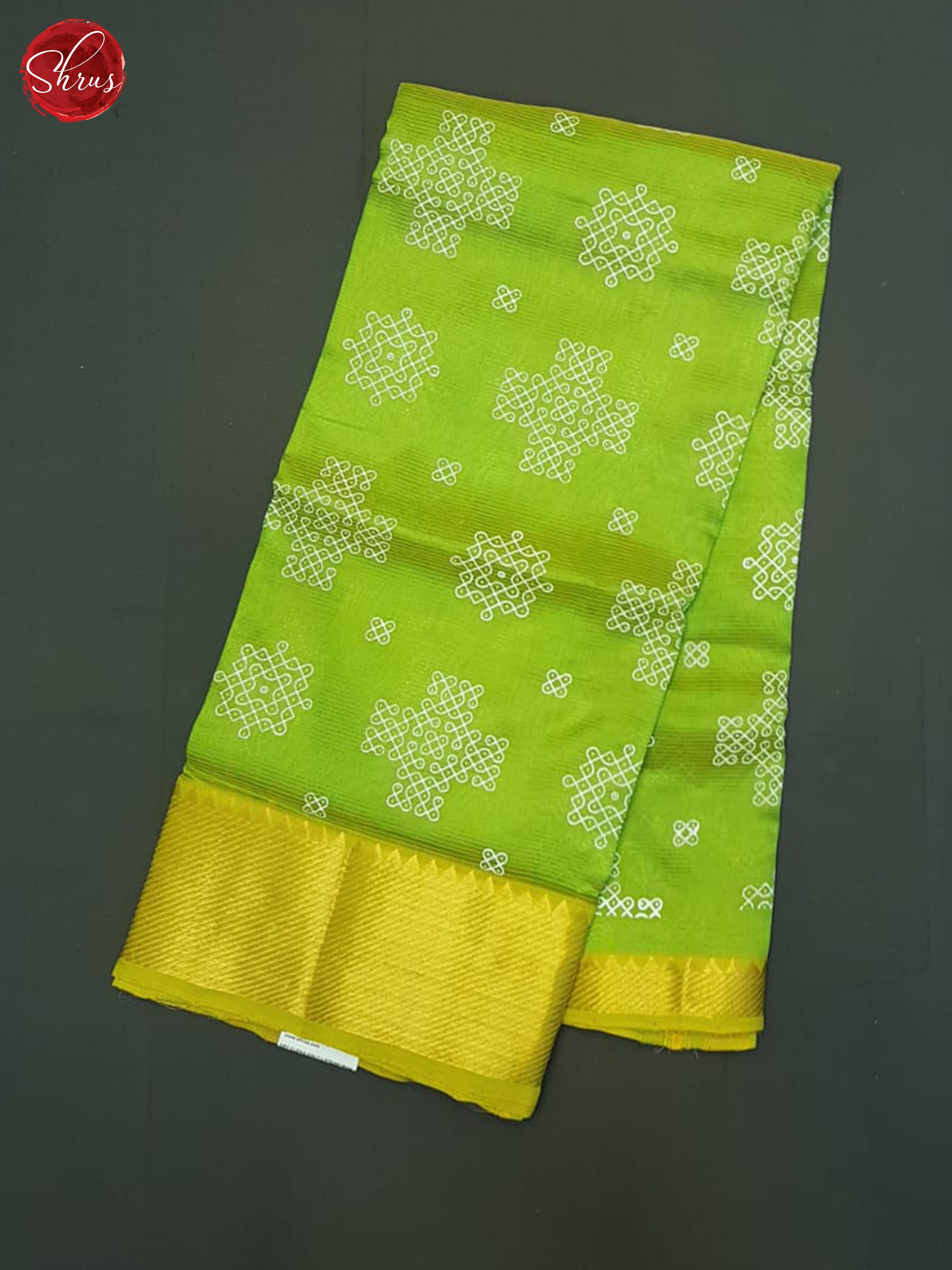 Green(Single Tone) - Mangalagiri silkcotton Saree - Shop on ShrusEternity.com