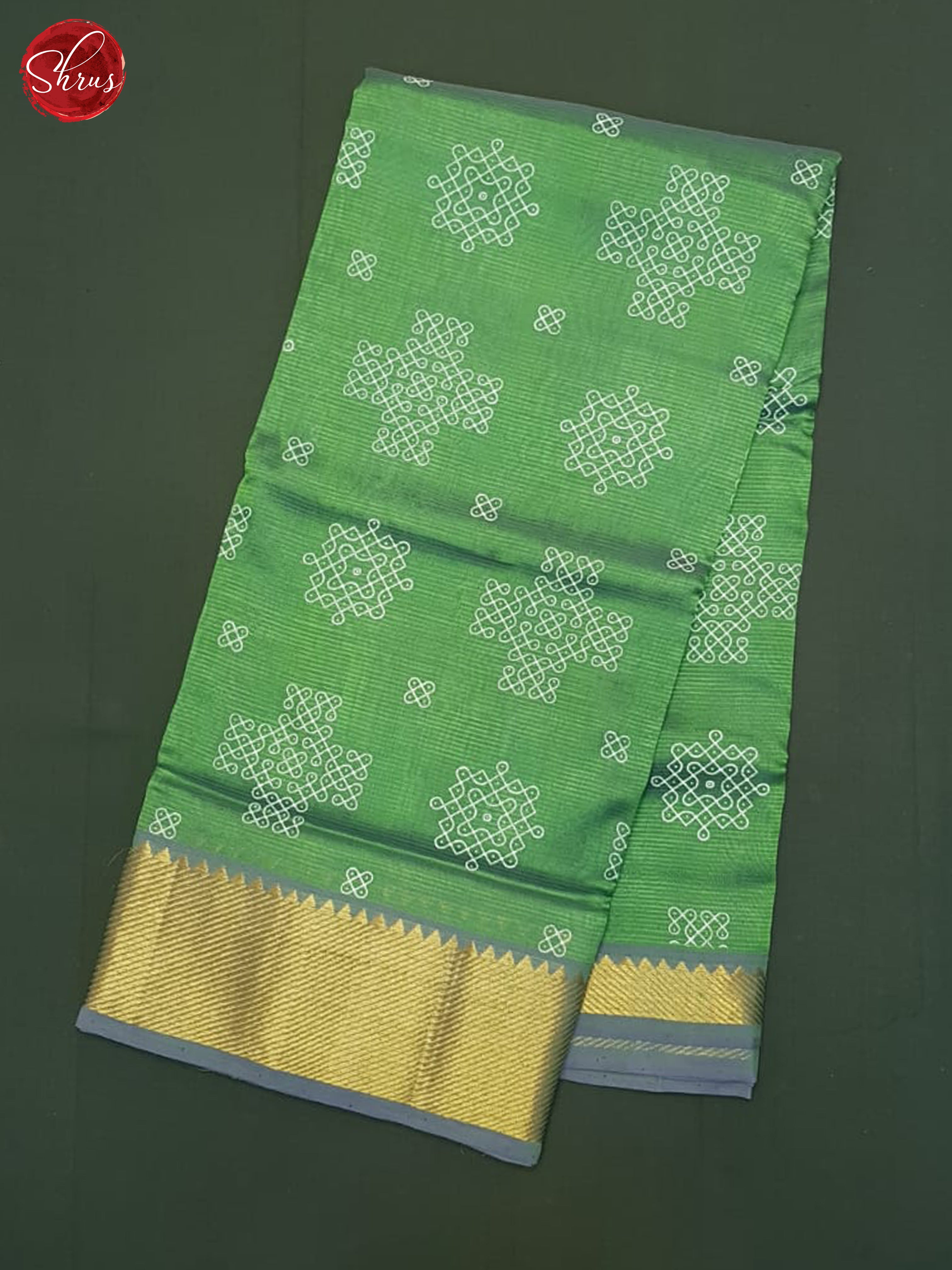 Green & Purple - Mangalagiri silkcotton Saree - Shop on ShrusEternity.com