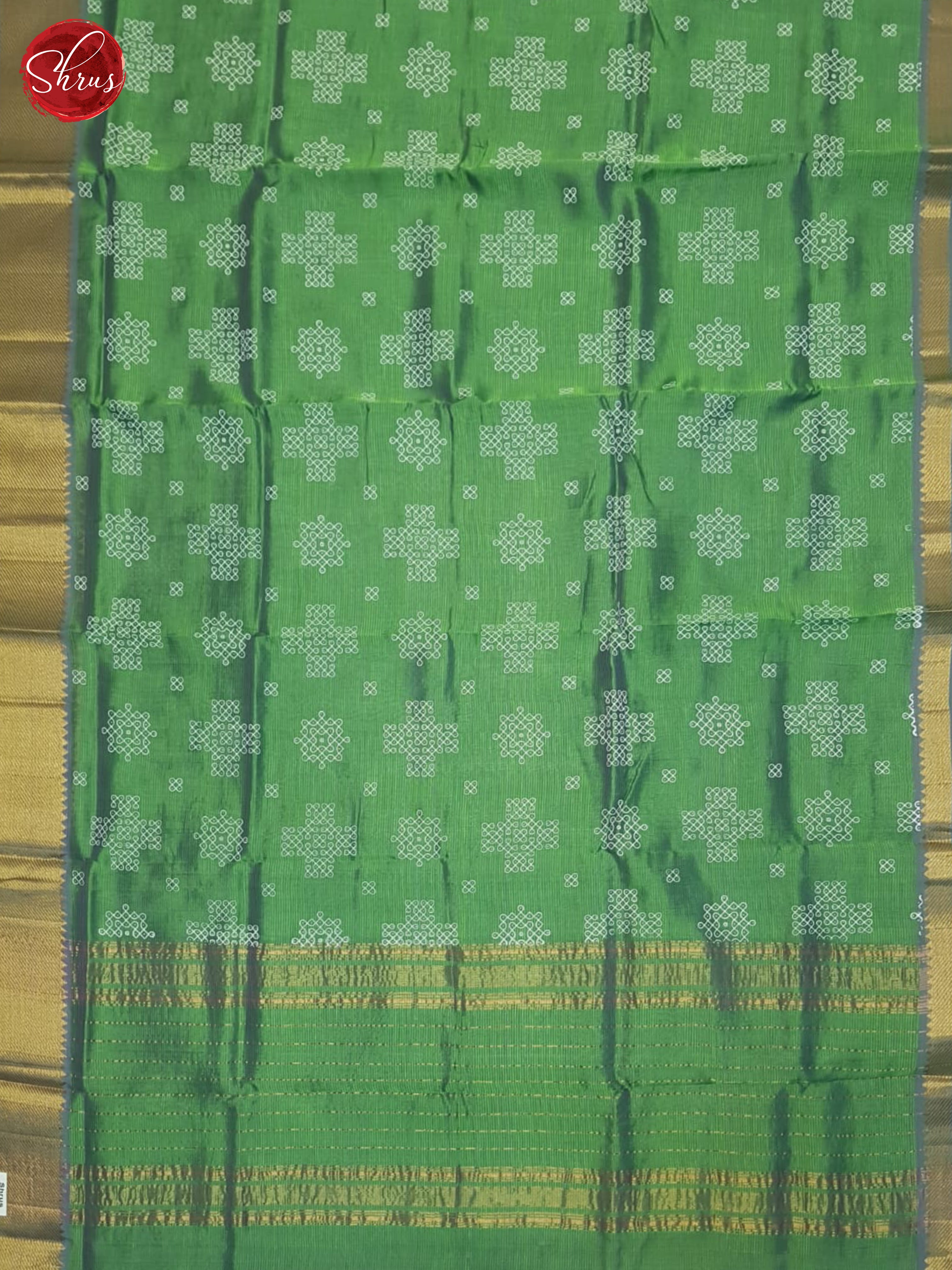 Green & Purple - Mangalagiri silkcotton Saree - Shop on ShrusEternity.com