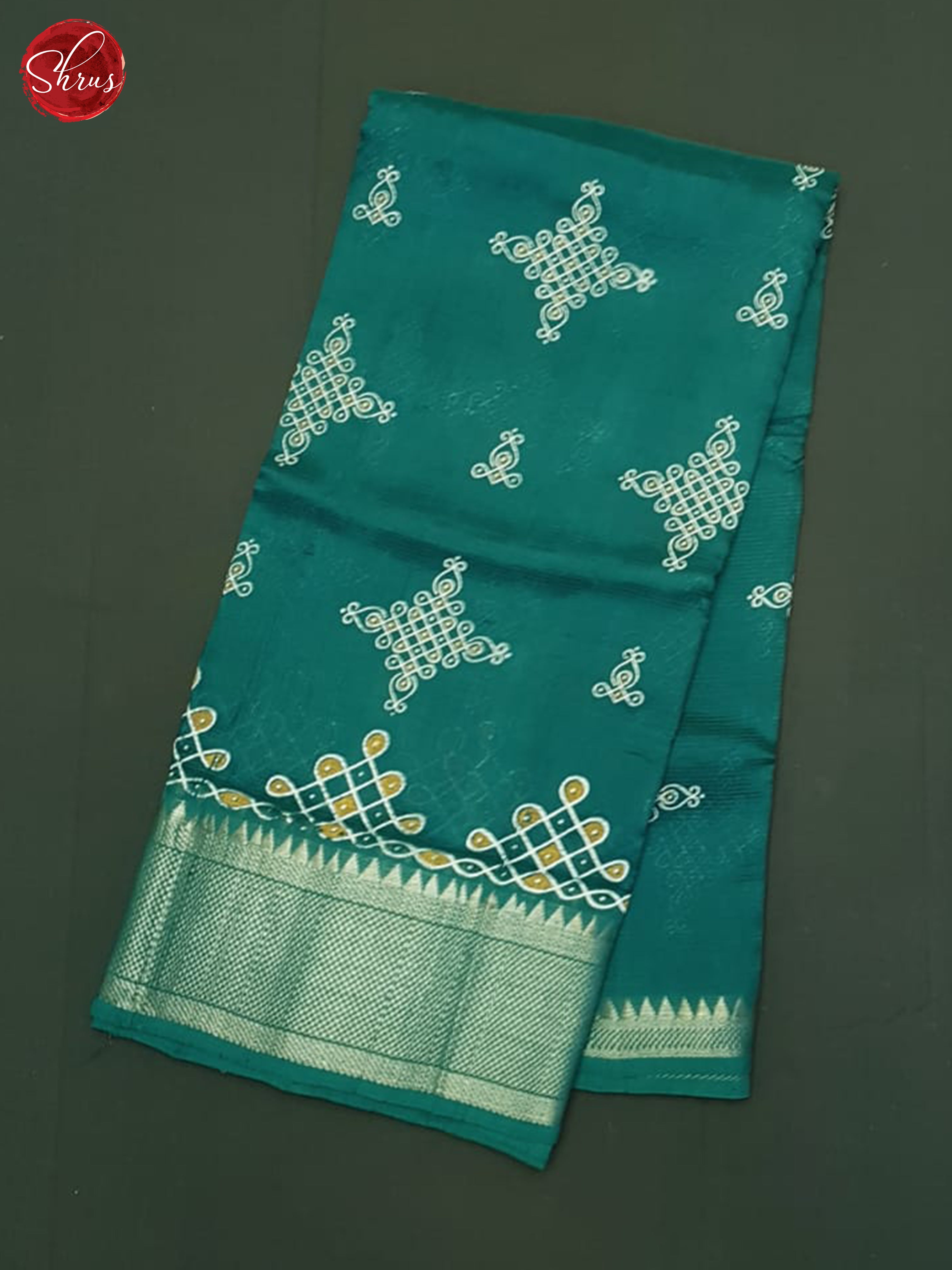 Green(Single Tone) - Mangalagiri silkcotton Saree - Shop on ShrusEternity.com