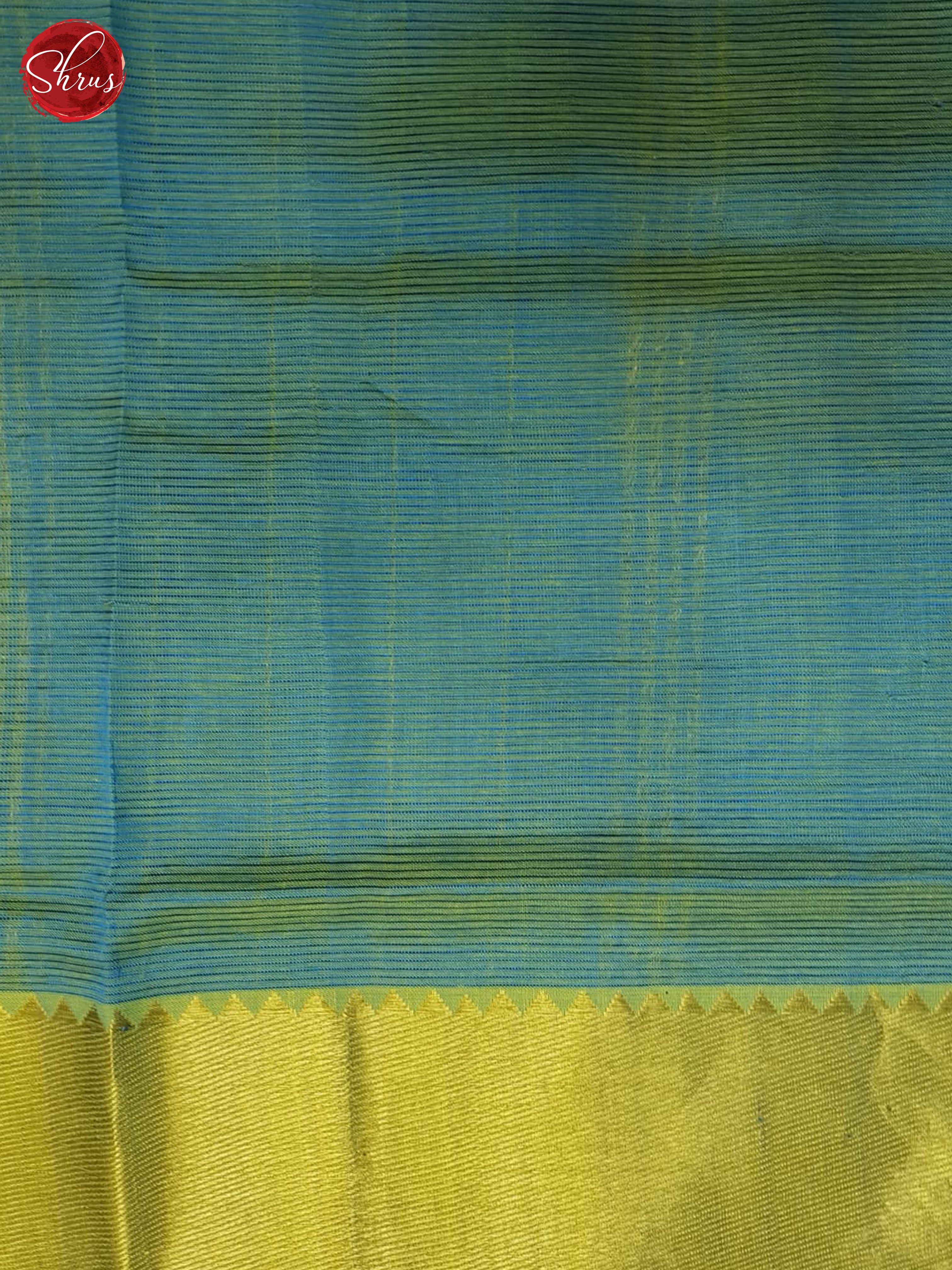 Bluish Green(Single Tone) - Mangalagiri silkcotton Saree - Shop on ShrusEternity.com