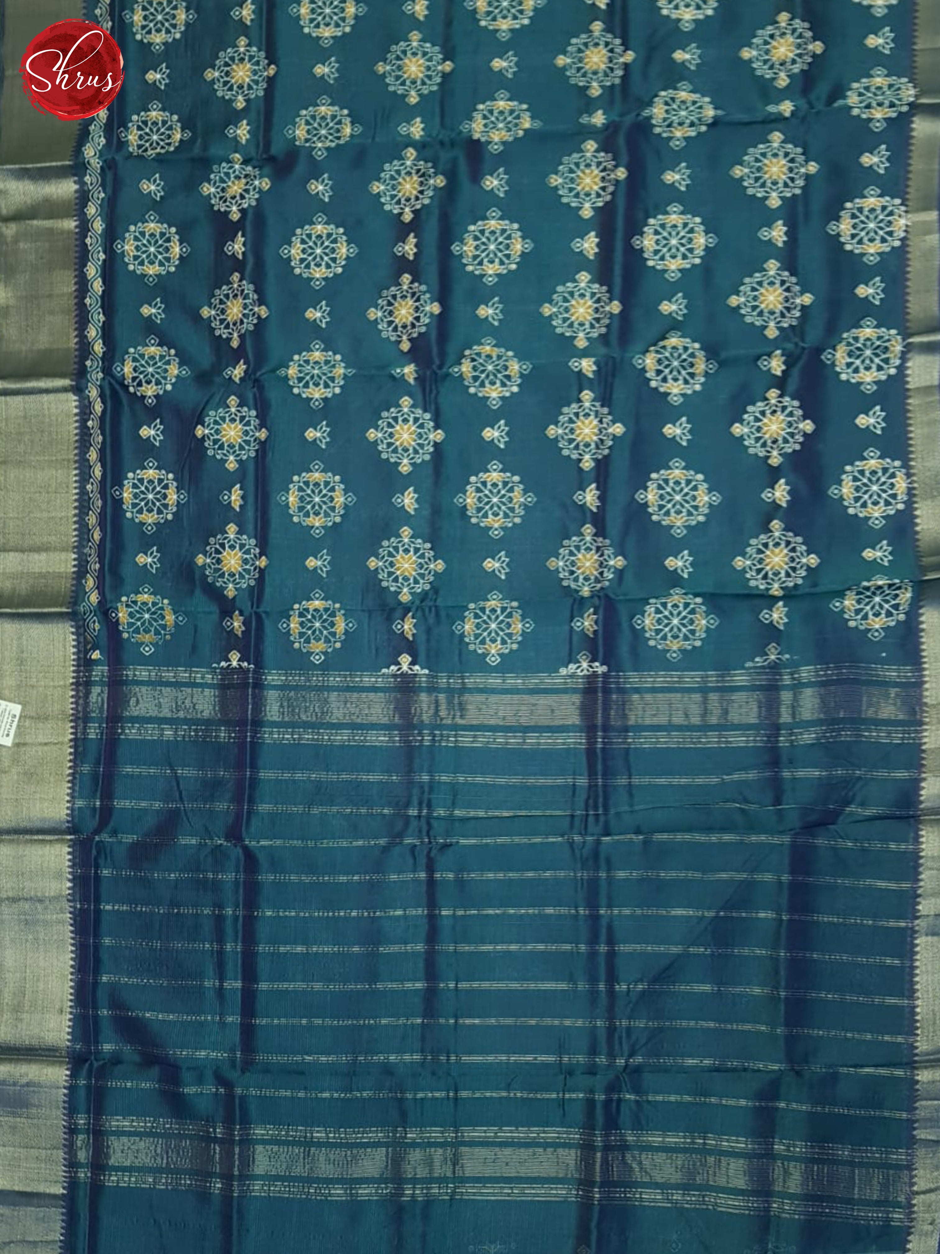 Blue & Purple- Mangalagiri silkcotton Saree - Shop on ShrusEternity.com