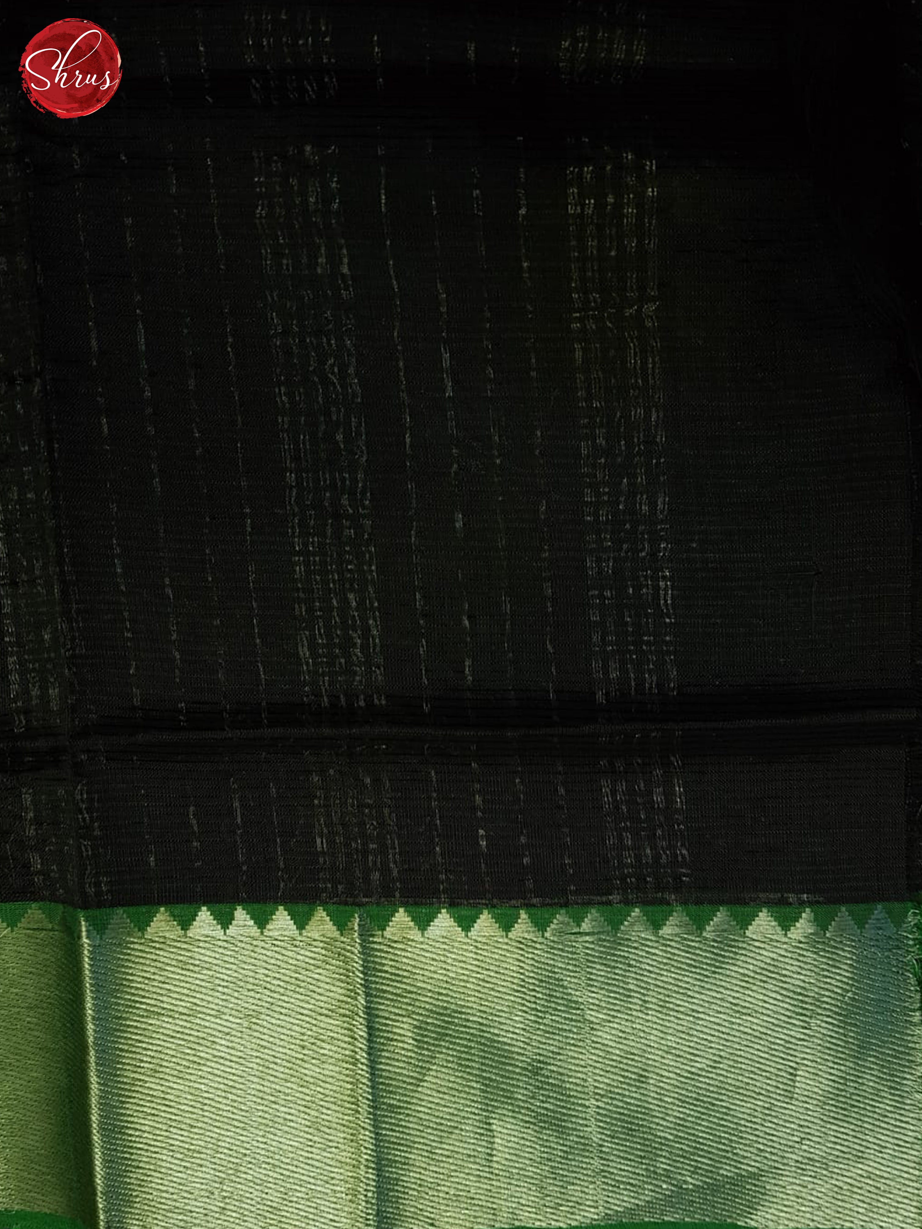 black & Green - Mangalagiri silkcotton Saree - Shop on ShrusEternity.com