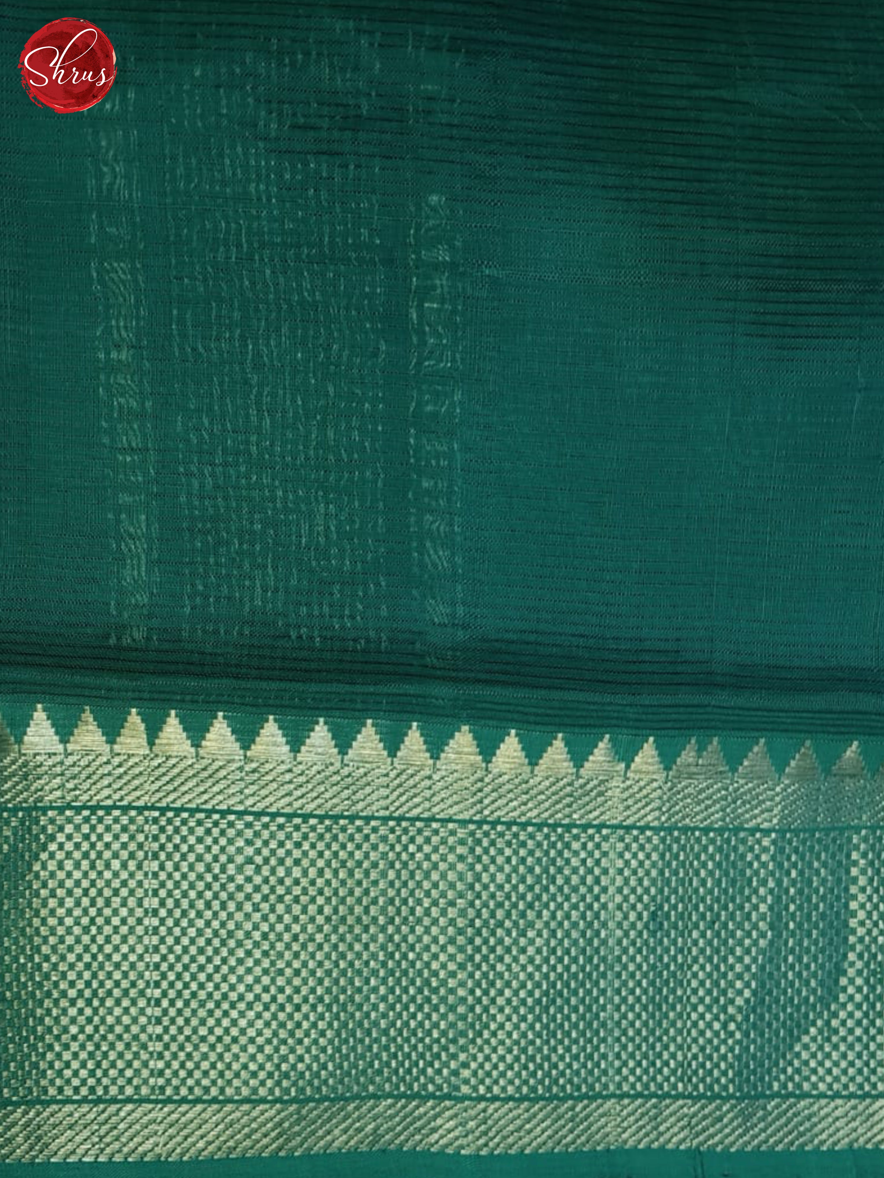 Peacock Neck(Single Tone) - Mangalagiri silkcotton Saree - Shop on ShrusEternity.com