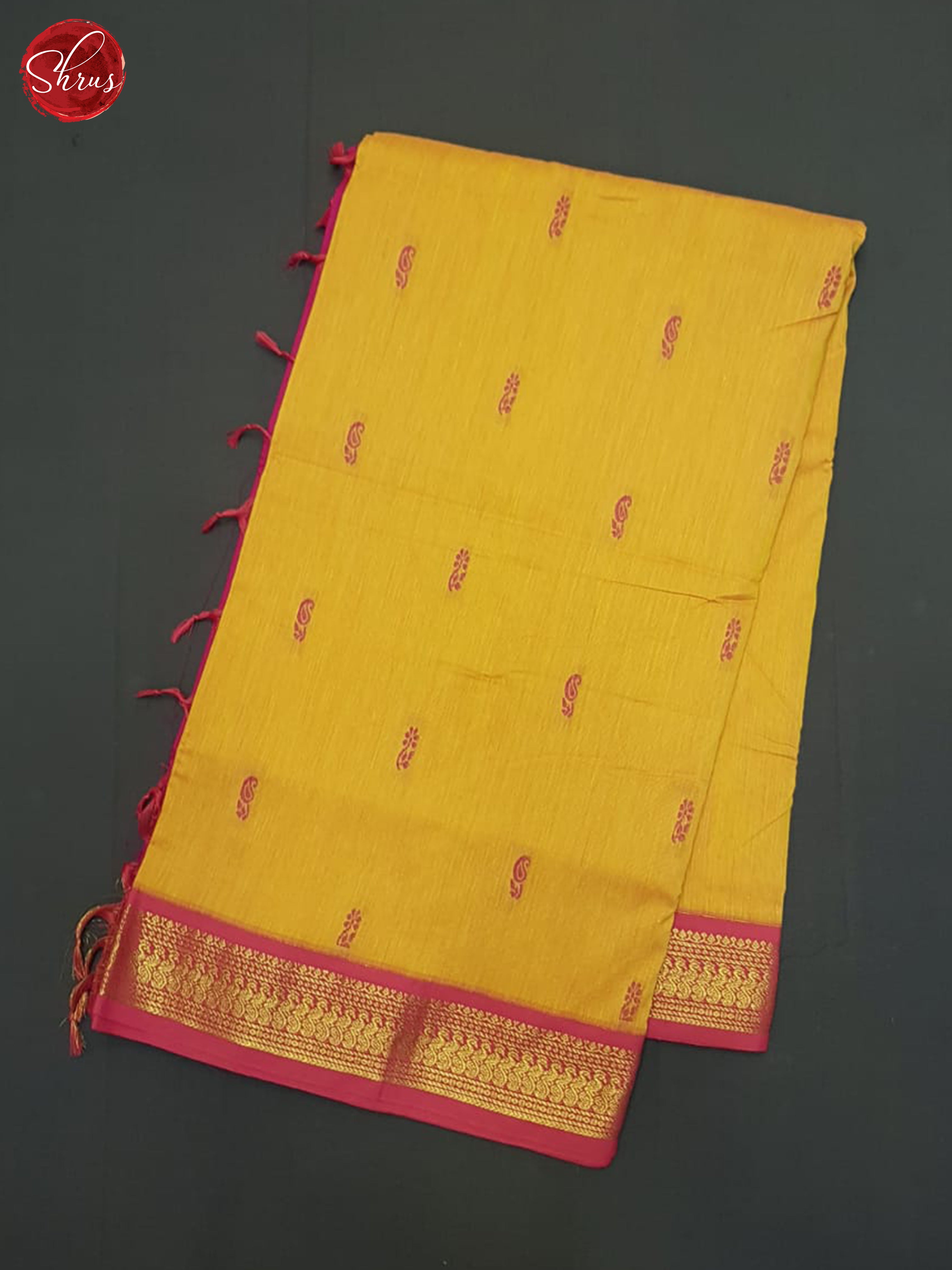 Yellow & Pink - Kalyani Cotton Saree - Shop on ShrusEternity.com