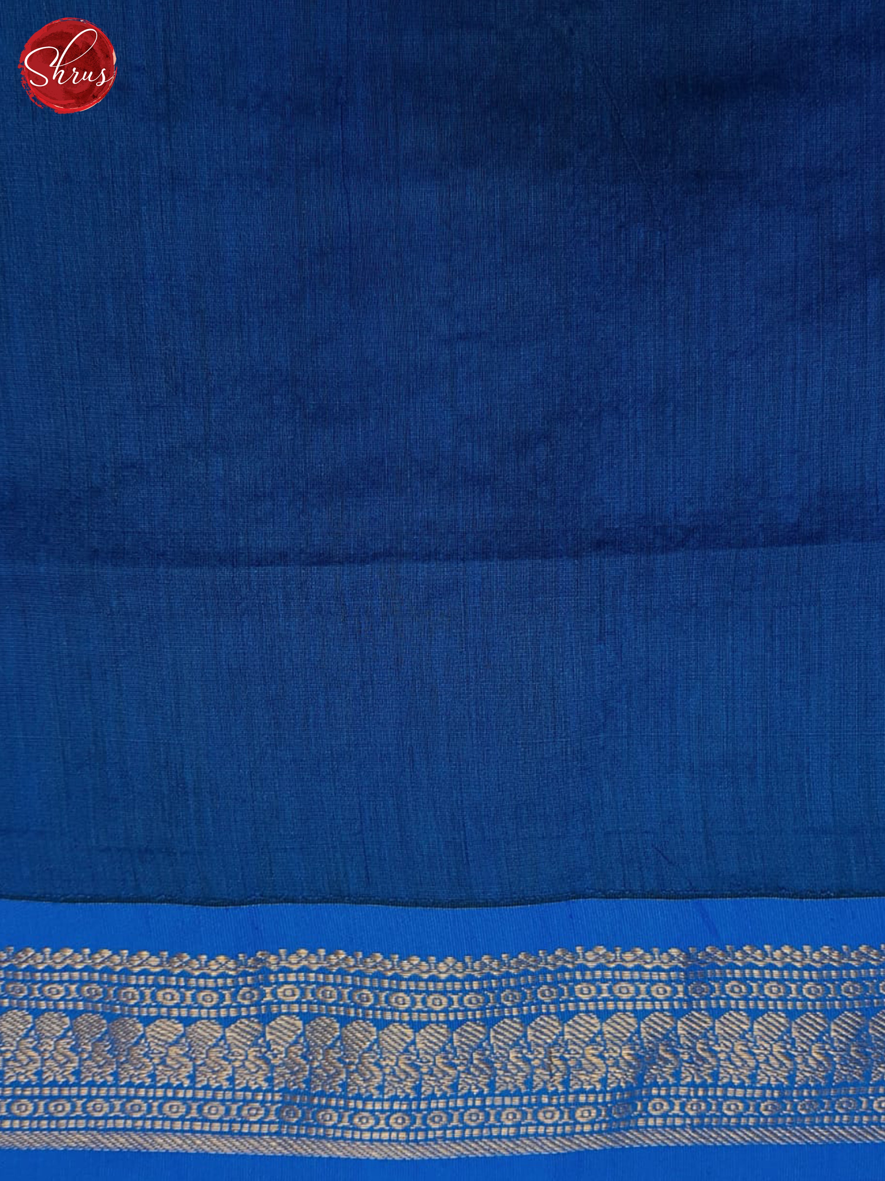 Navy Blue  & Blue - Kalyani Cotton Saree - Shop on ShrusEternity.com