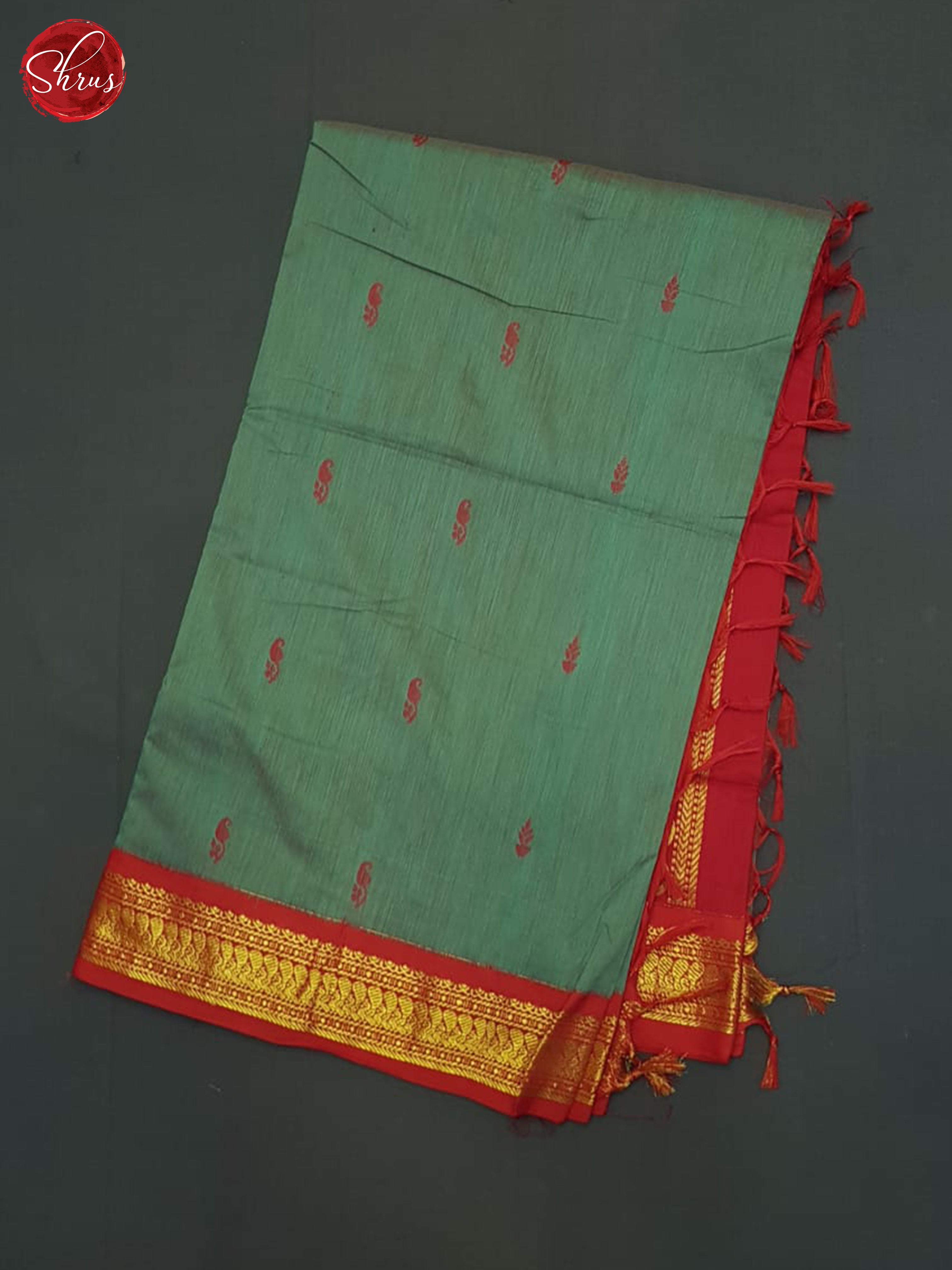 Green & Red - Kalyani Cotton Saree - Shop on ShrusEternity.com